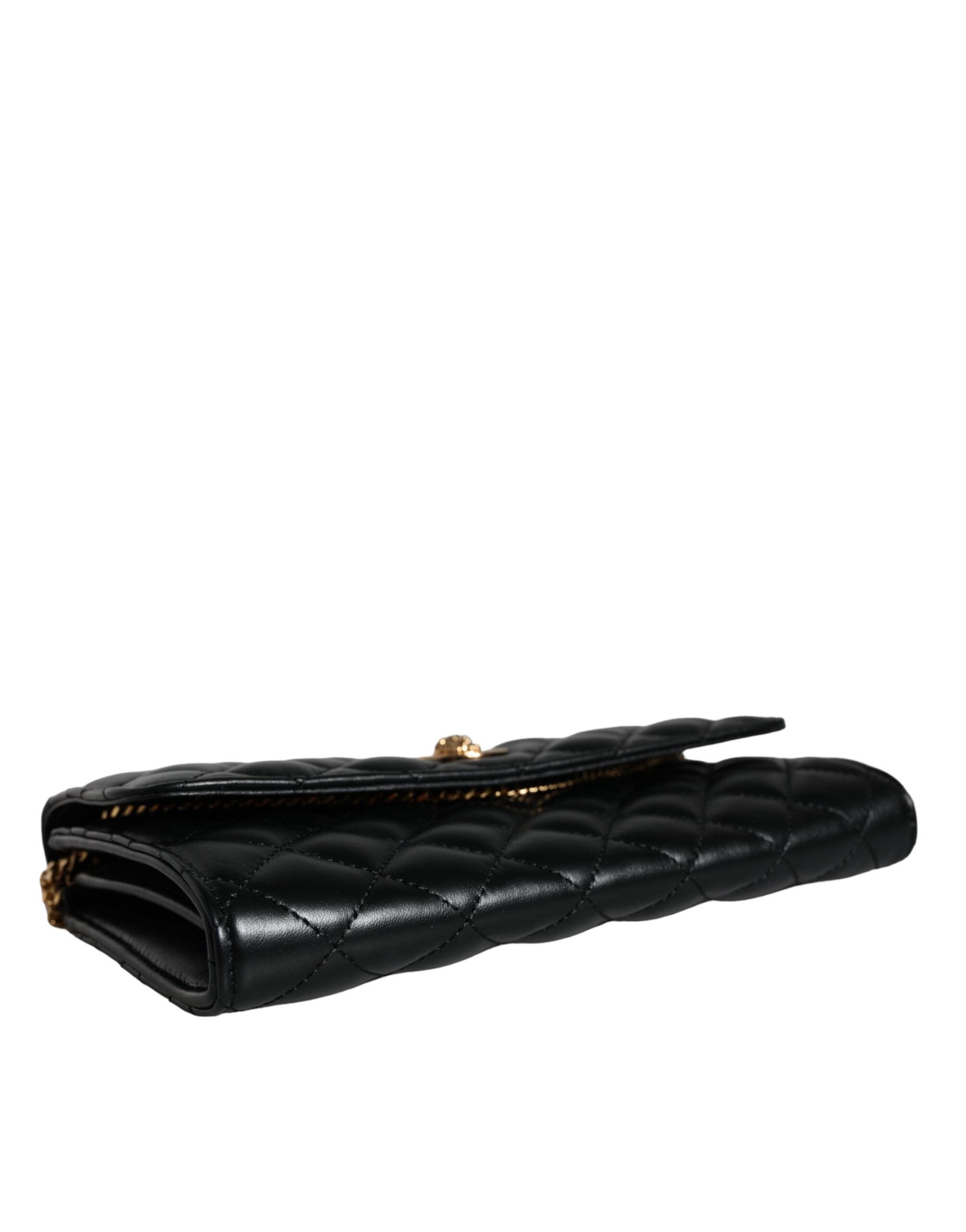 Versace Black Quilted Nappa Leather Crossbody Shoulder Bag -  Luxury Cross Body Bag for Women -  Versace.