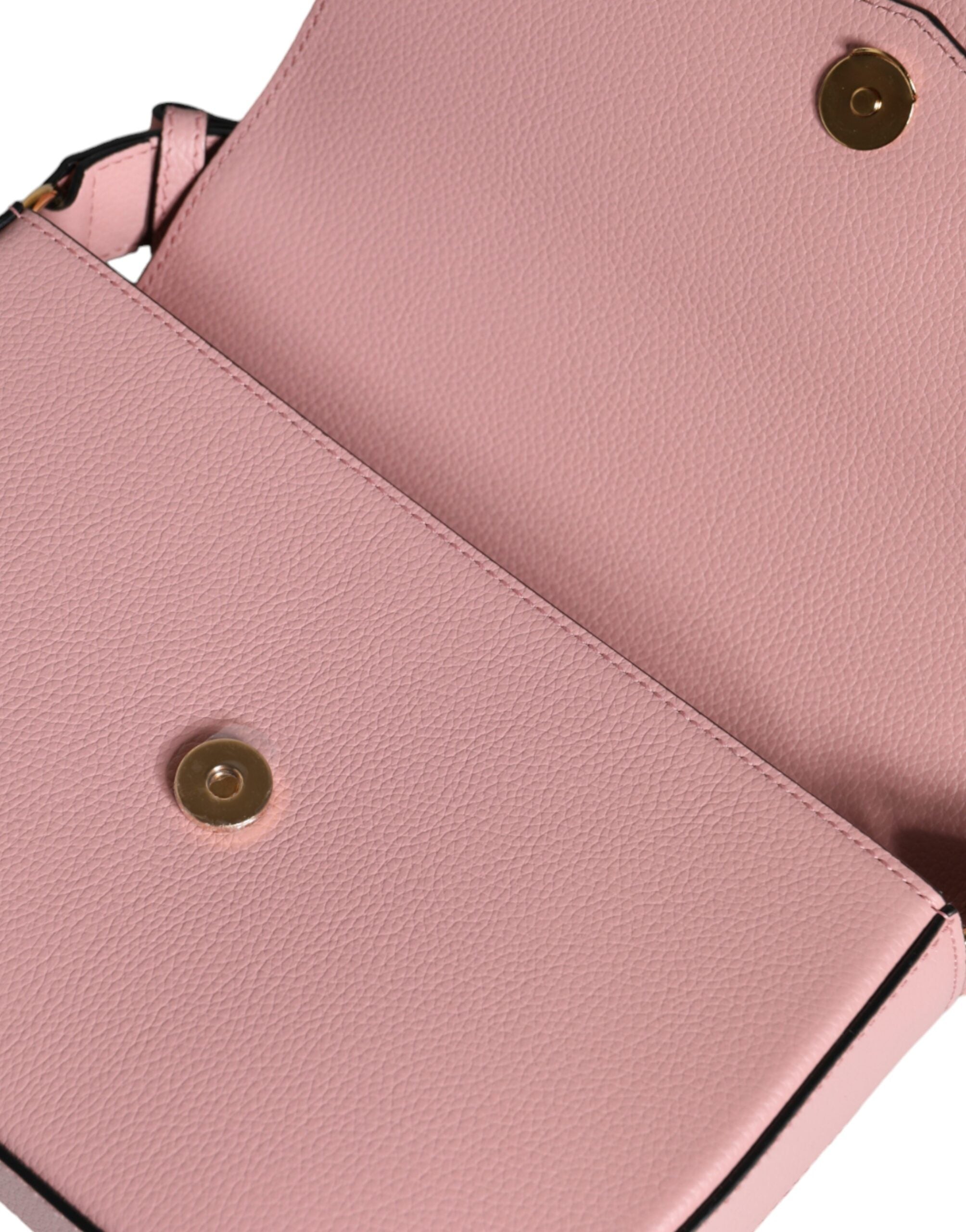 Versace Pink Grainy Calf Leather Logo Crossbody Shoulder Bag -  Luxury Shoulder Bag for Women -  Versace.