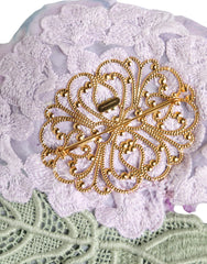 Dolce & Gabbana Multicolor Hydrangea Gold Brass Pin Brooch -   -  Dolce & Gabbana.