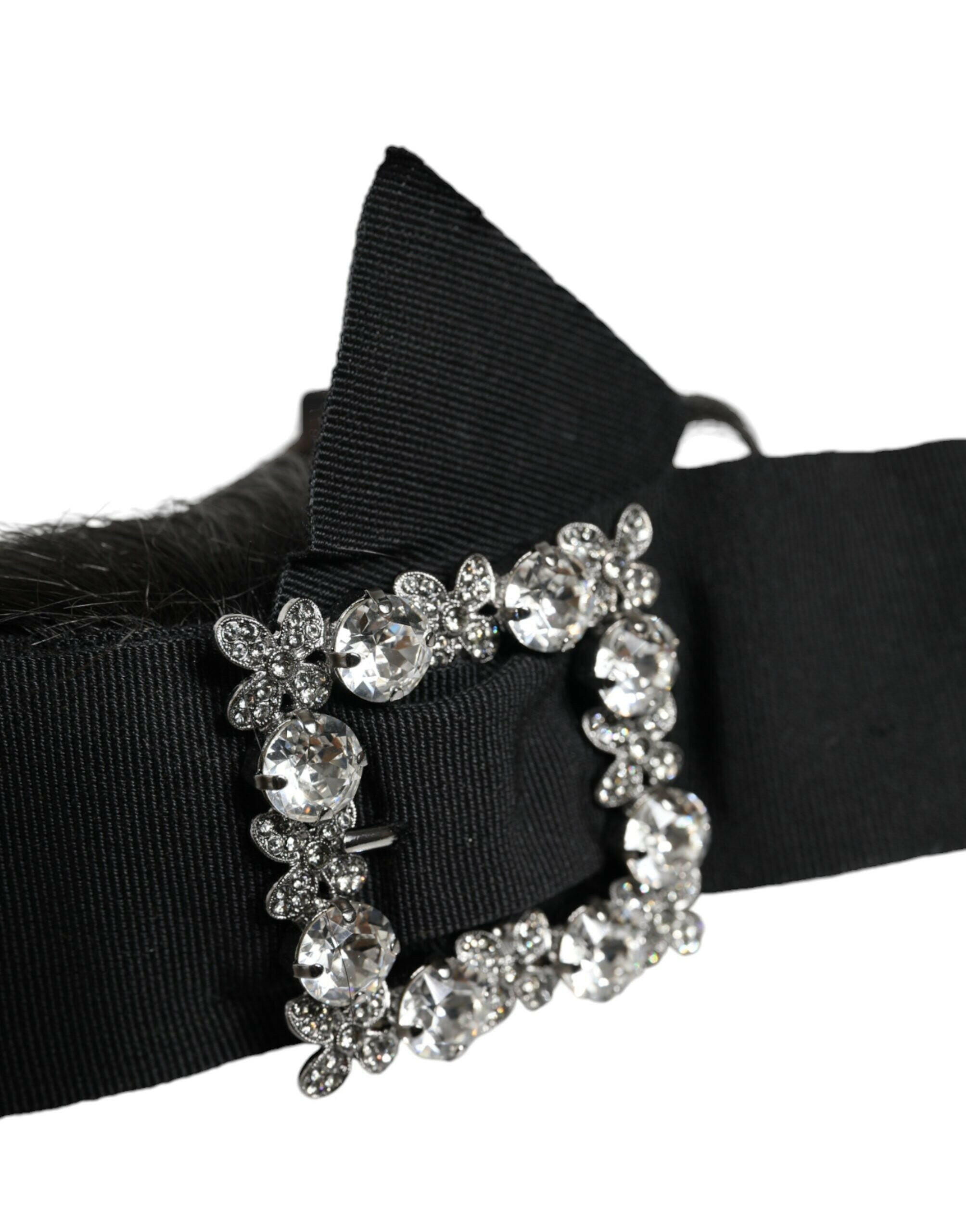 Dolce & Gabbana Black Hair Parrucchiera Crystal Headband Diadem -   -  Dolce & Gabbana.