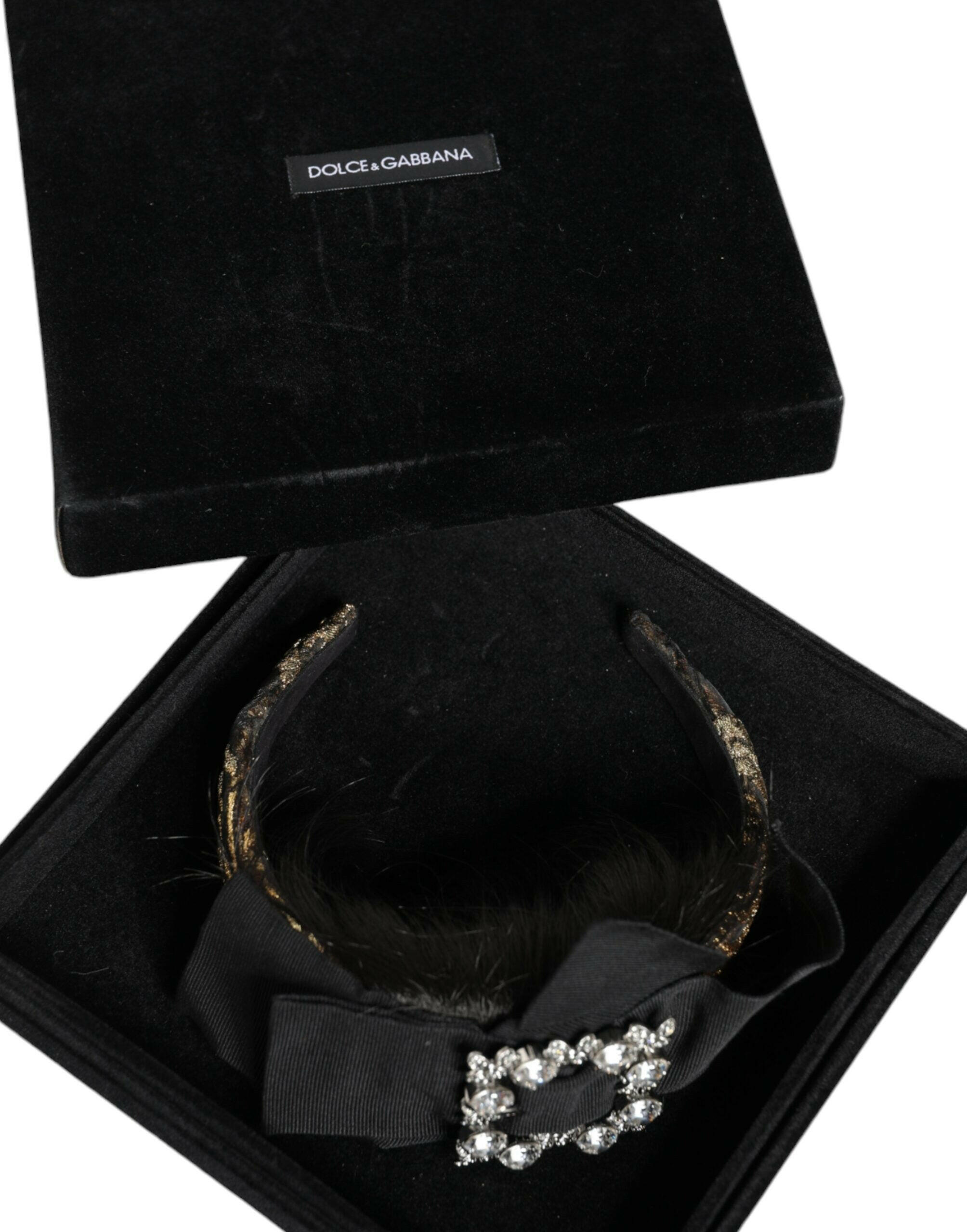 Dolce & Gabbana Black Hair Parrucchiera Crystal Headband Diadem -   -  Dolce & Gabbana.