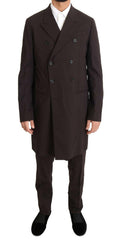 Dolce & Gabbana Bordeaux Wool Stretch Long 3 Piece Suit -   -  Dolce & Gabbana.