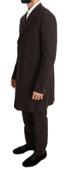 Dolce & Gabbana Bordeaux Wool Stretch Long 3 Piece Suit -   -  Dolce & Gabbana.