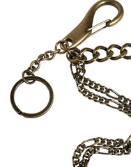 Dolce & Gabbana Silver Tone Metal DG Logo Crystal Keychain Keyring -   -  Dolce & Gabbana.