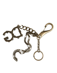 Dolce & Gabbana Silver Tone Metal DG Logo Crystal Keychain Keyring -   -  Dolce & Gabbana.