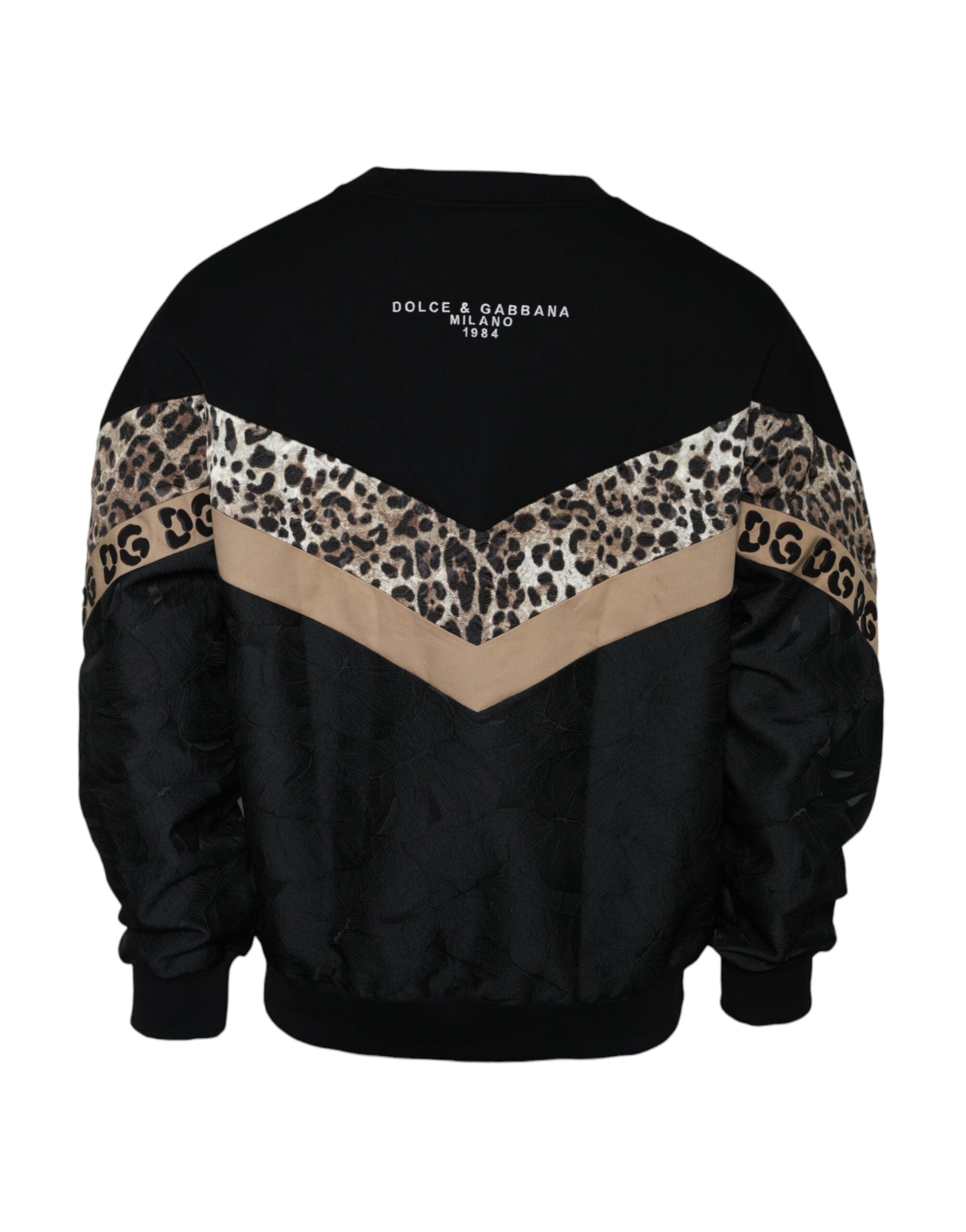Dolce & Gabbana Black Leopard Crew Neck Sweatshirt Sweater -   -  Dolce & Gabbana.