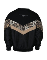 Dolce & Gabbana Black Leopard Crew Neck Sweatshirt Sweater -   -  Dolce & Gabbana.