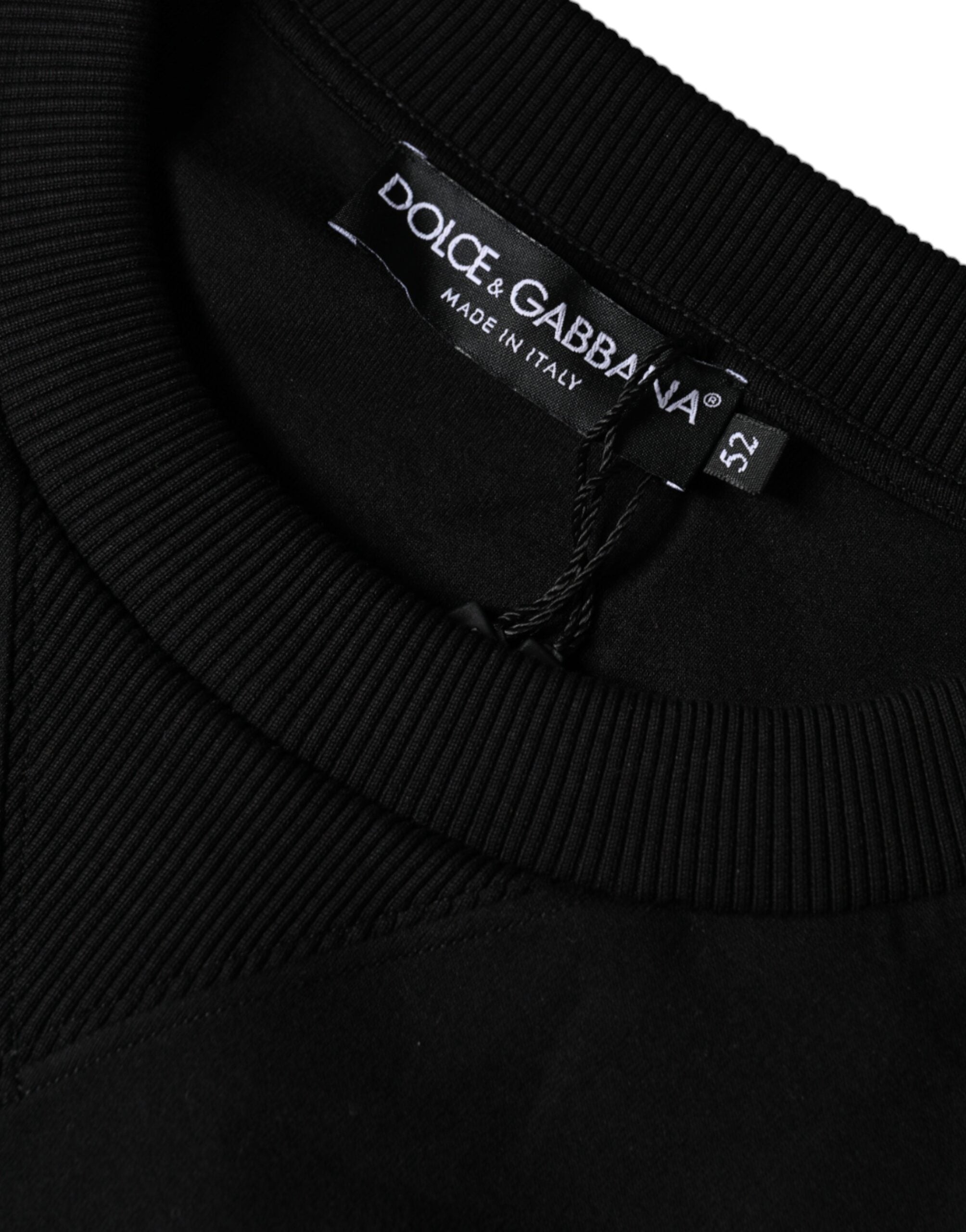 Dolce & Gabbana Black Leopard Crew Neck Sweatshirt Sweater -   -  Dolce & Gabbana.