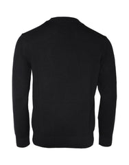 Versace Black Medusa Embroidery Crew Neck Pullover Sweater -   -  Versace.