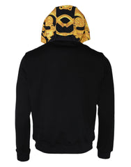 Versace Black Medusa Print Cotton Full Zip HoodieSweatshirt Sweater -   -  Versace.