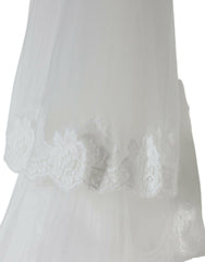 Dolce & Gabbana White Floral Lace Nylon Floor Length Wedding Veil -   -  Dolce & Gabbana.
