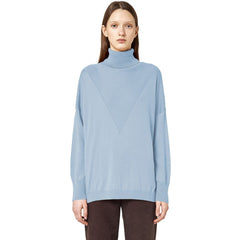 Alpha Studio Light Blue Silk Women Sweater -   -  Alpha Studio.