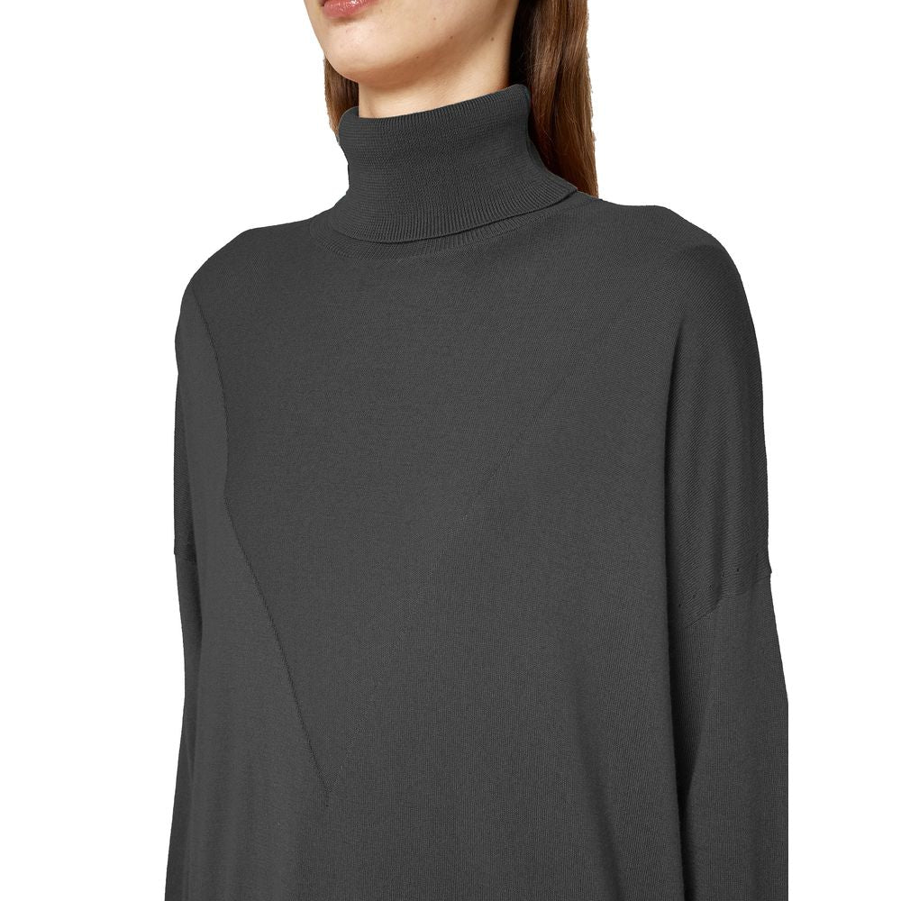 Alpha Studio Gray Silk Sweater -   -  Alpha Studio.