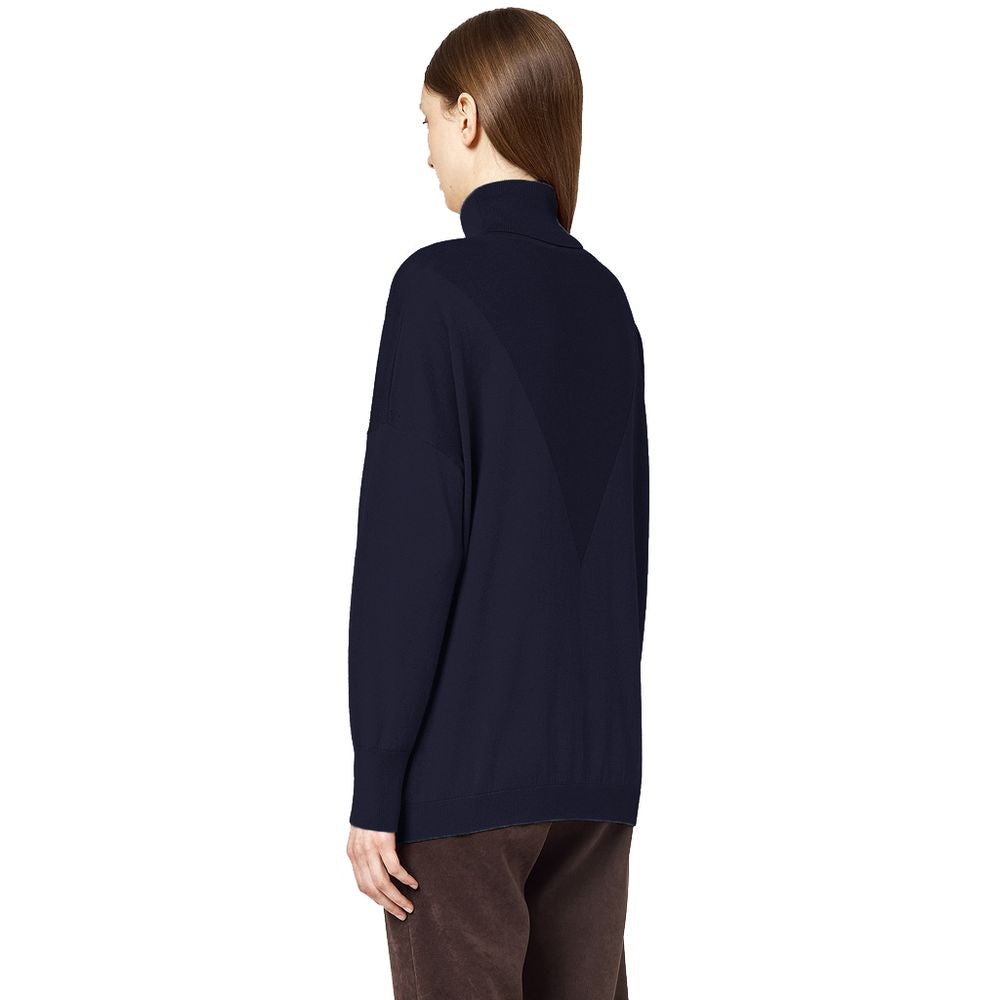 Alpha Studio Blue Silk Sweater -   -  Alpha Studio.