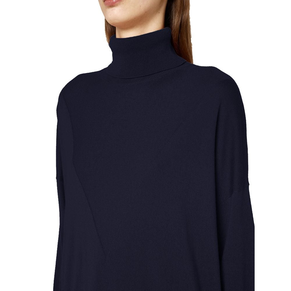 Alpha Studio Blue Silk Sweater -   -  Alpha Studio.