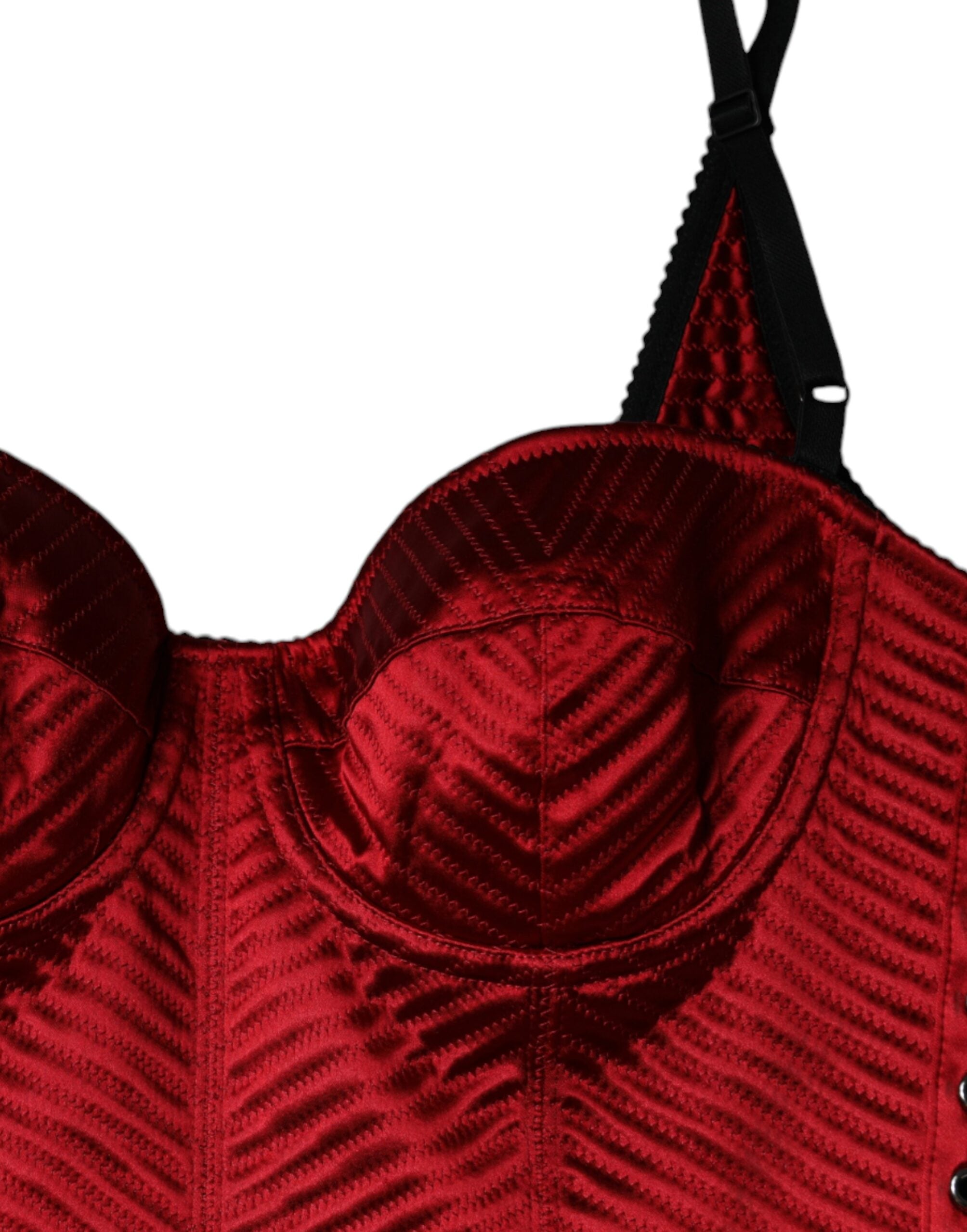Dolce & Gabbana Red Bustier Corset Lace Bodycon Midi Dress -   -  Dolce & Gabbana.
