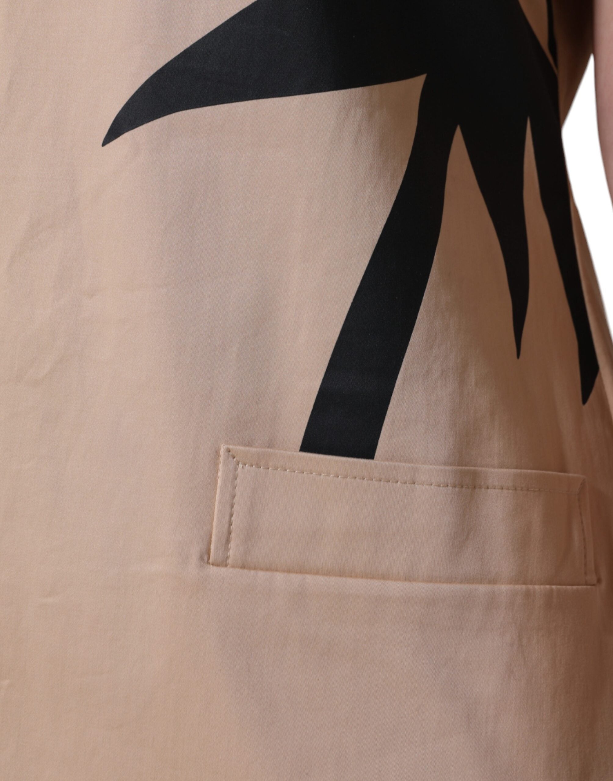 Moschino Beige Cotton Short Sleeve Knee Length Dress -   -  Moschino.