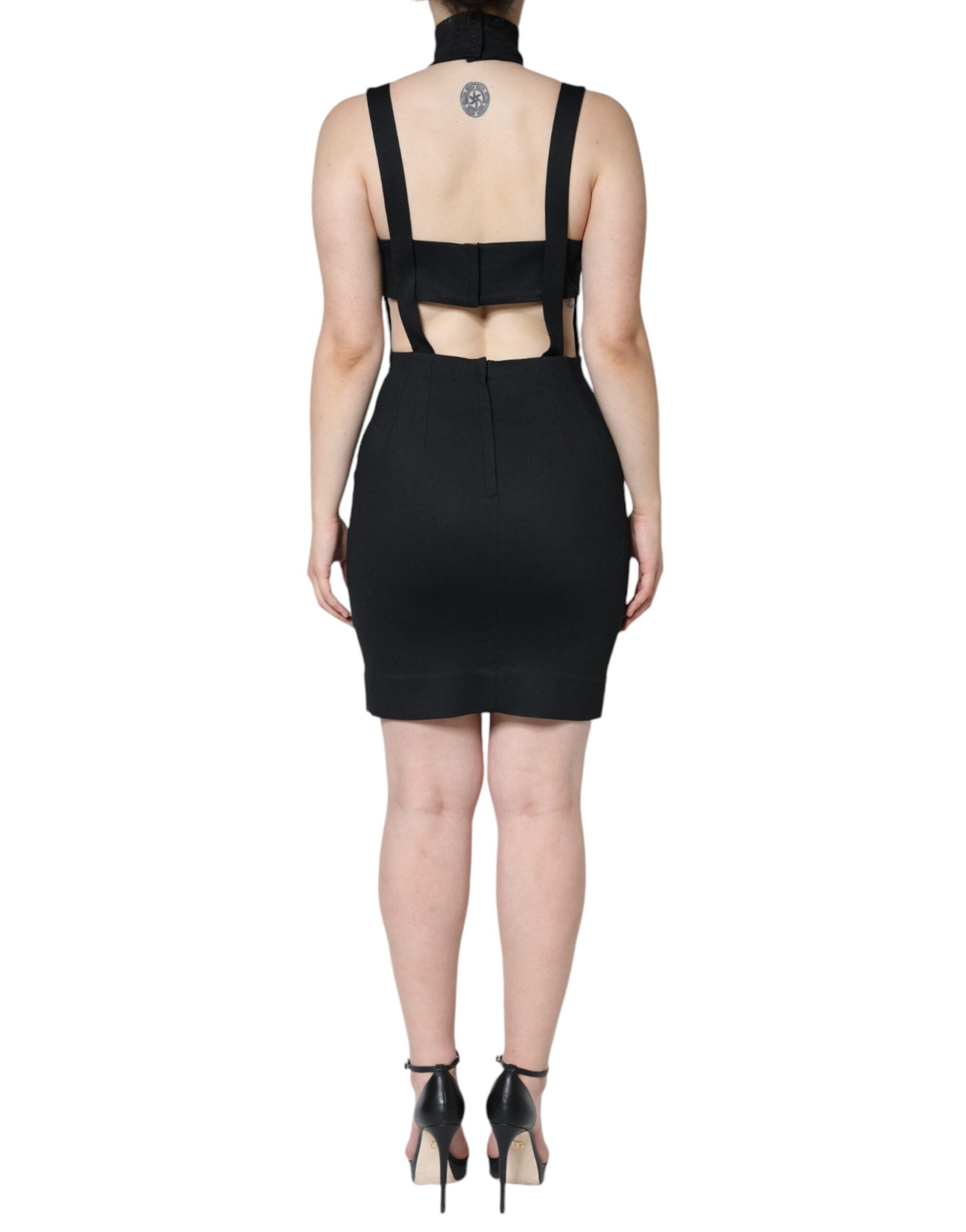 Dolce & Gabbana Black Cut Out Sleeveless Bodycon Mini Dress -   -  Dolce & Gabbana.