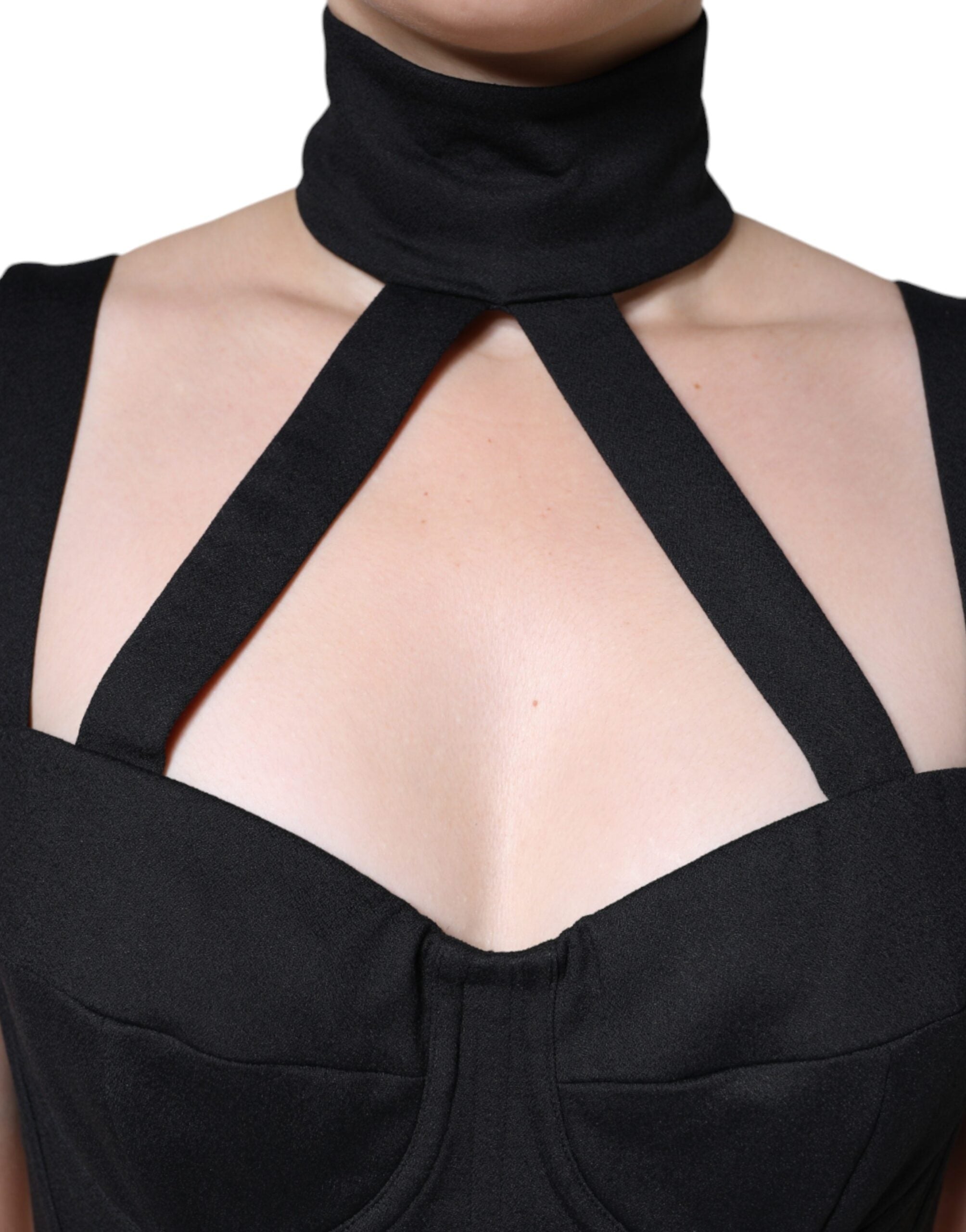 Dolce & Gabbana Black Cut Out Sleeveless Bodycon Mini Dress -   -  Dolce & Gabbana.