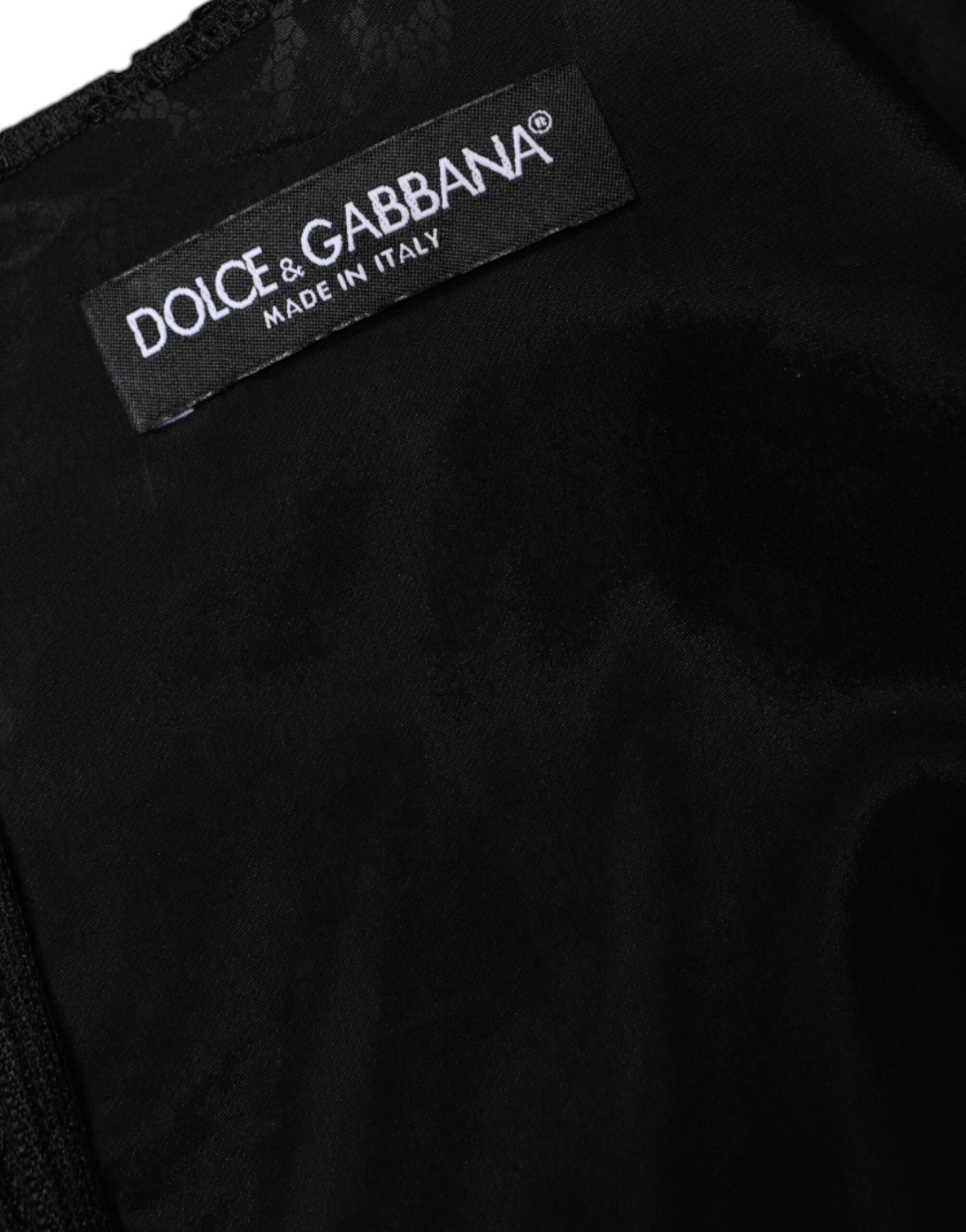 Dolce & Gabbana Black Floral Lace Sheath Sleeveless Mini Dress -   -  Dolce & Gabbana.