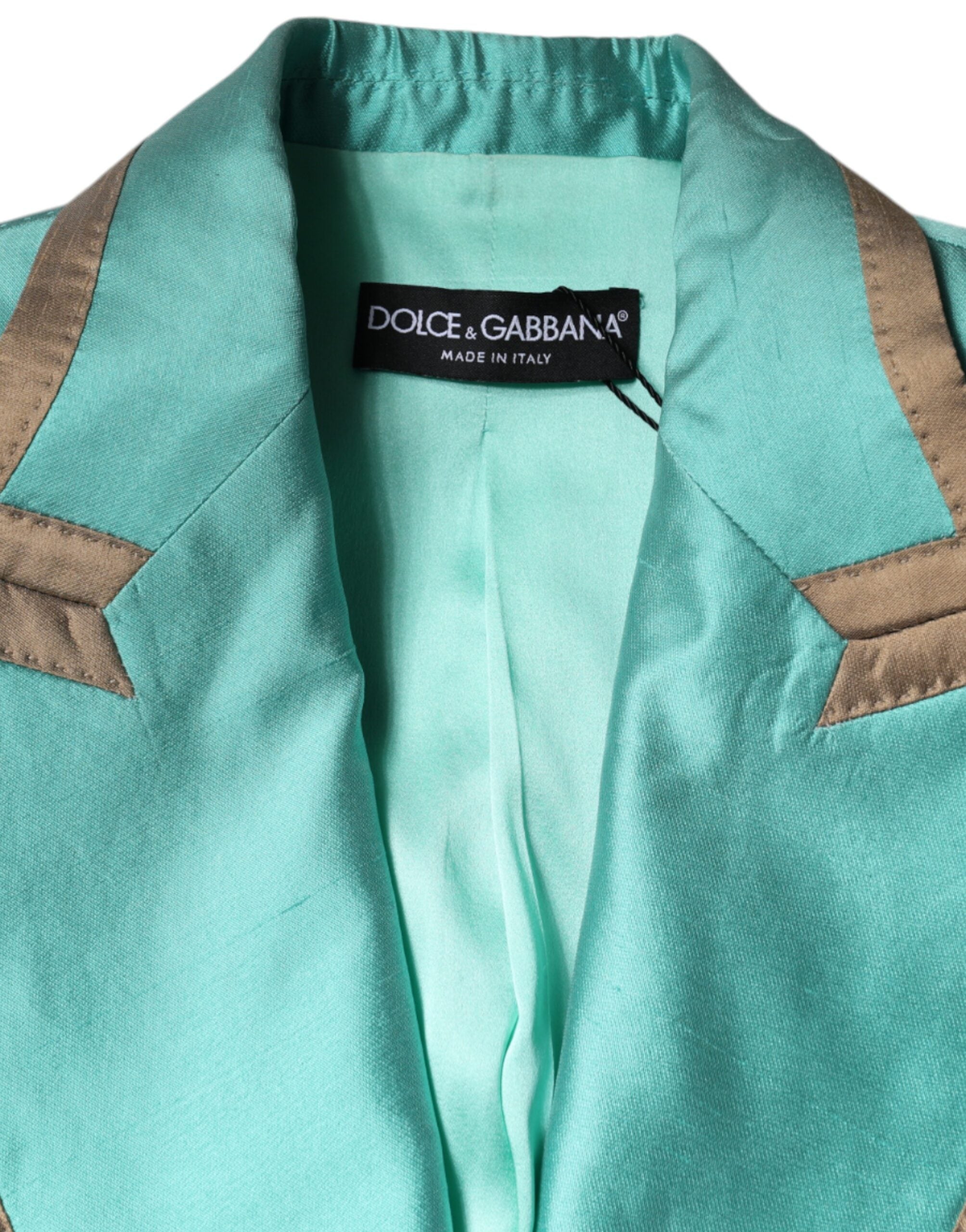 Dolce & Gabbana Metallic Green Single Breasted Blazer Jacket -   -  Dolce & Gabbana.
