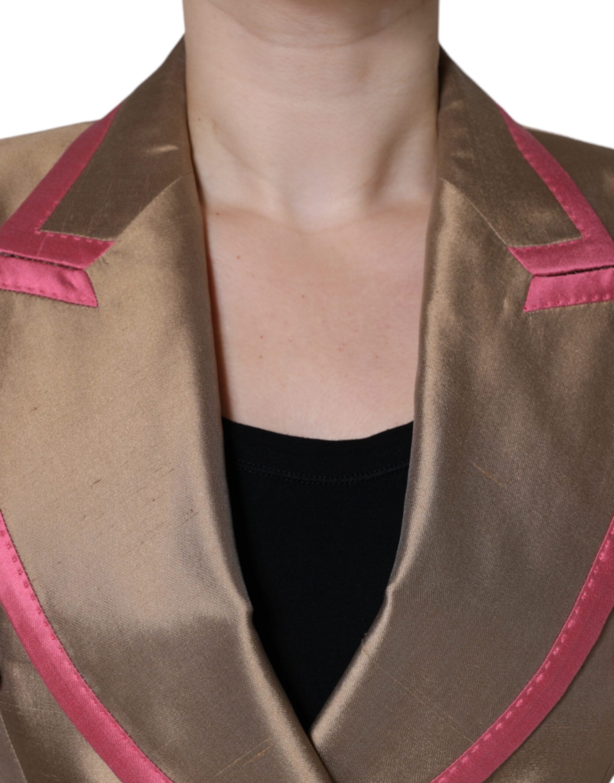 Dolce & Gabbana Metallic Brown Double Breasted Blazer Jacket -   -  Dolce & Gabbana.