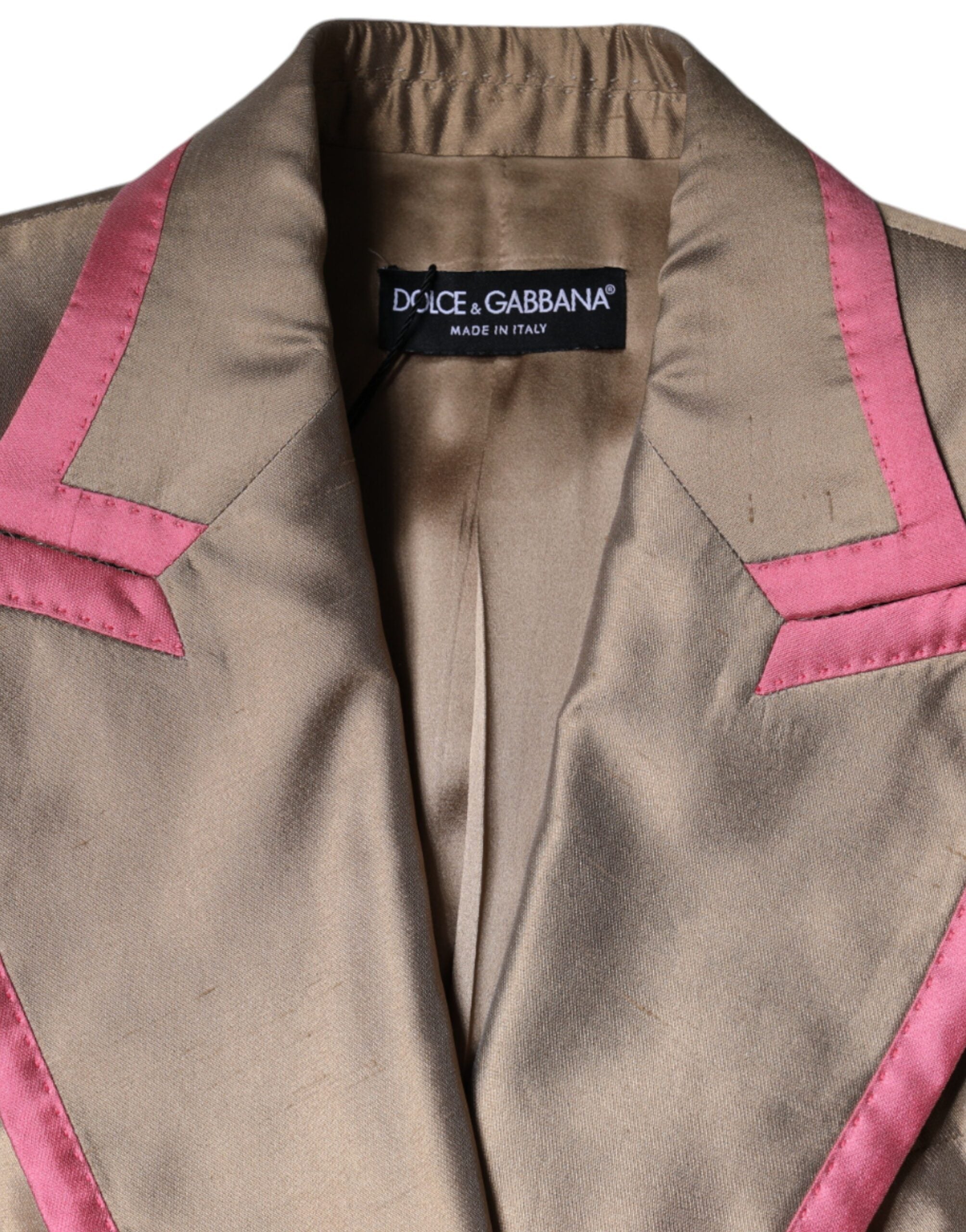 Dolce & Gabbana Metallic Brown Double Breasted Blazer Jacket -   -  Dolce & Gabbana.