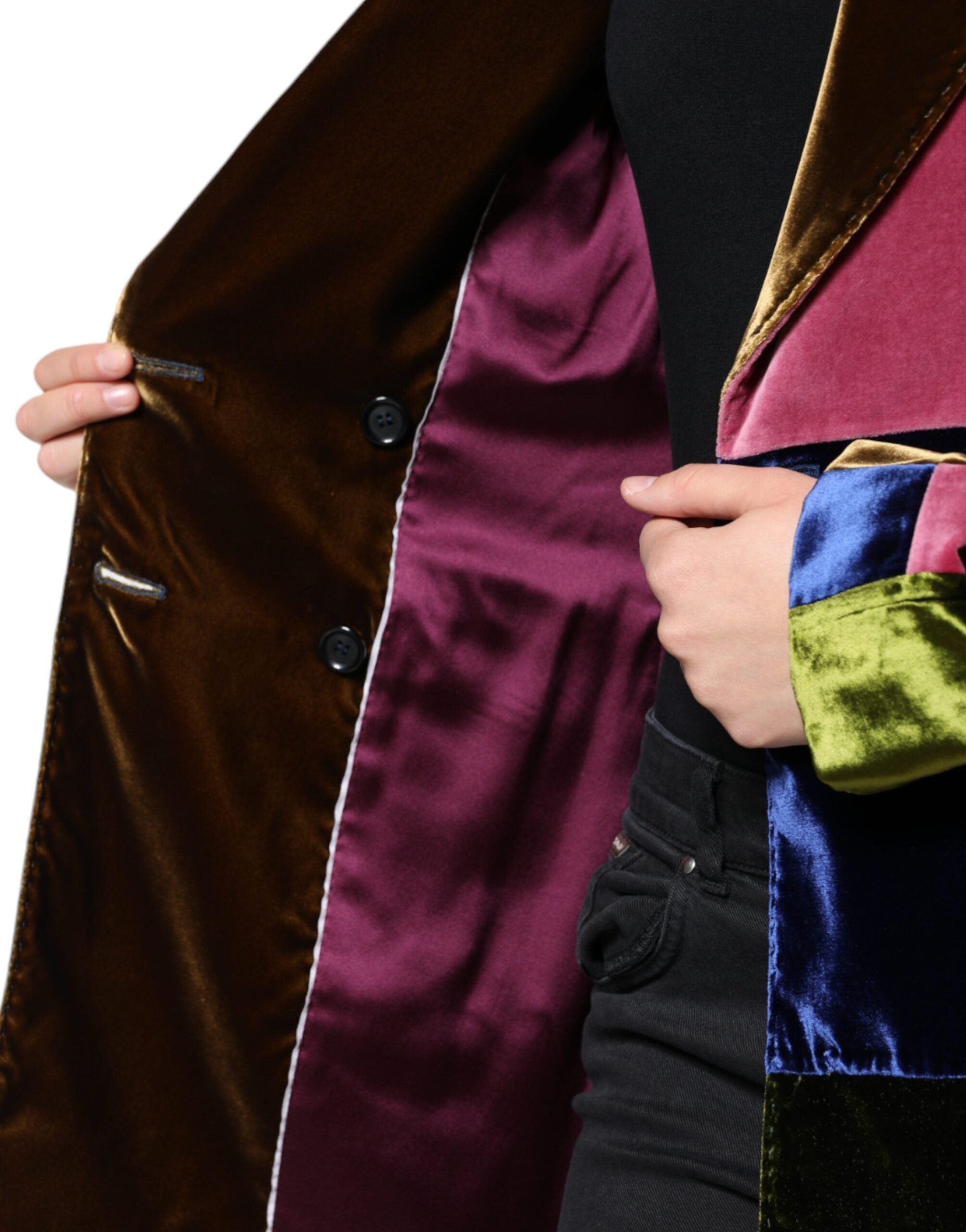Dolce & Gabbana Multicolor Double Breasted Patchwork Blazer Jacket -   -  Dolce & Gabbana.