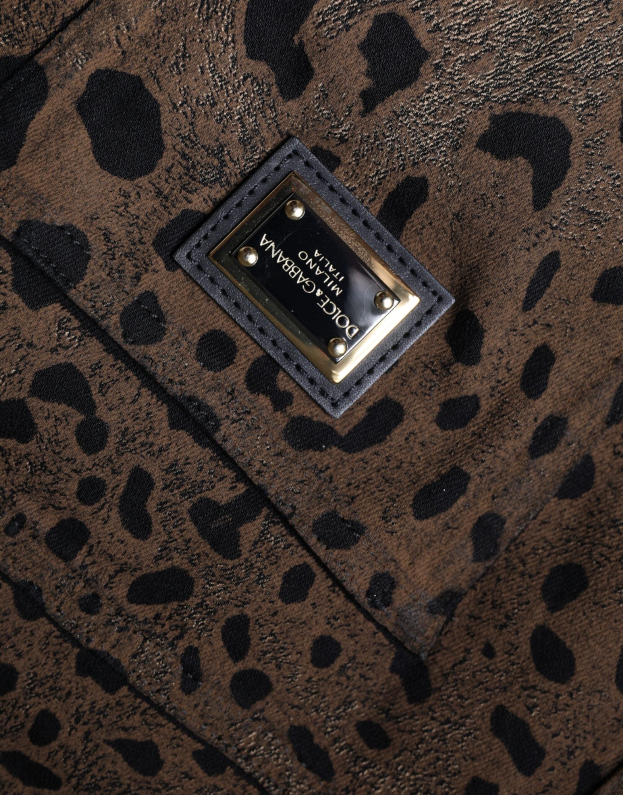 Dolce & Gabbana Brown Leopard Cotton Skinny Denim Jeans -   -  Dolce & Gabbana.