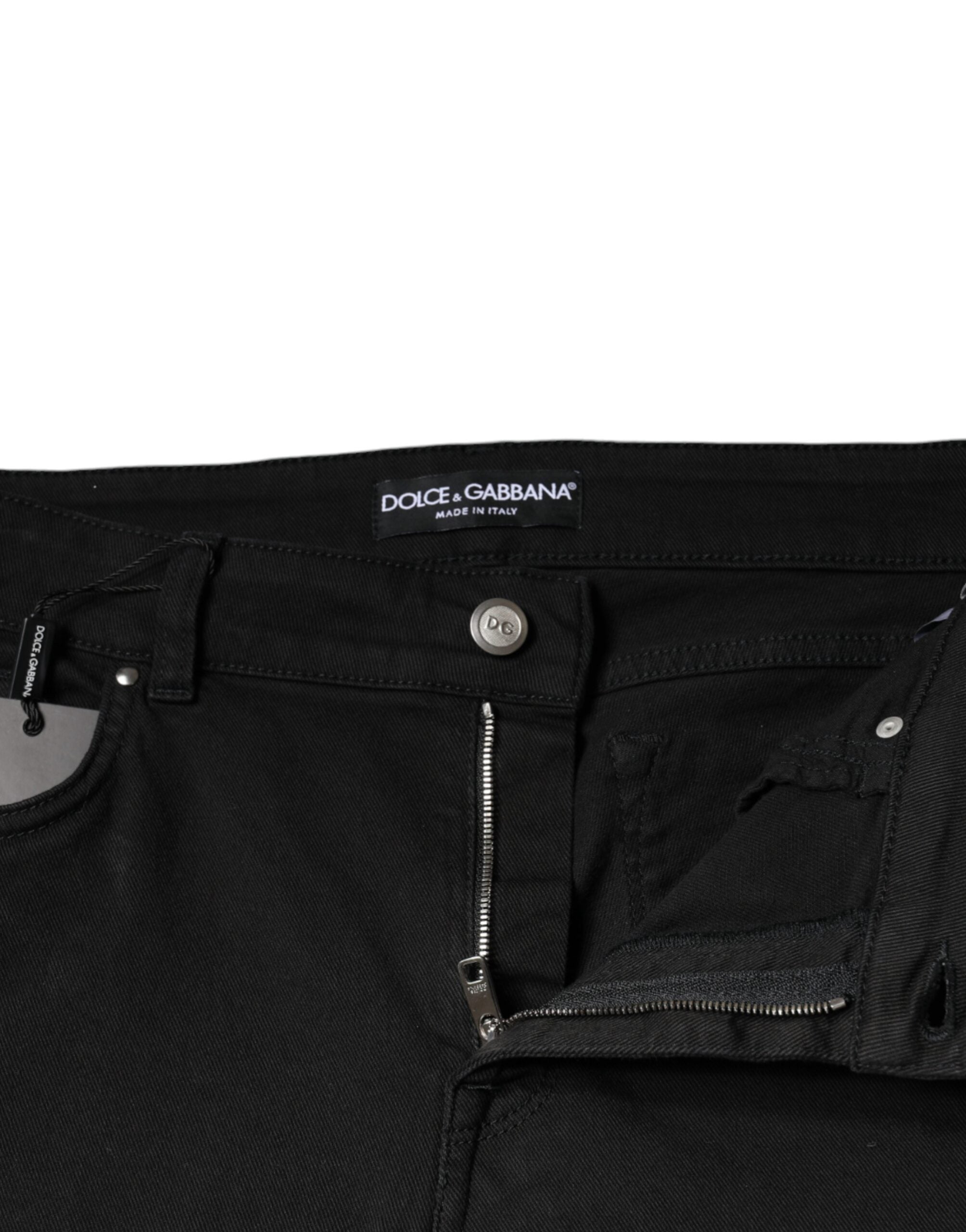 Dolce & Gabbana Black Cotton Stretch Skinny Denim Jeans -   -  Dolce & Gabbana.