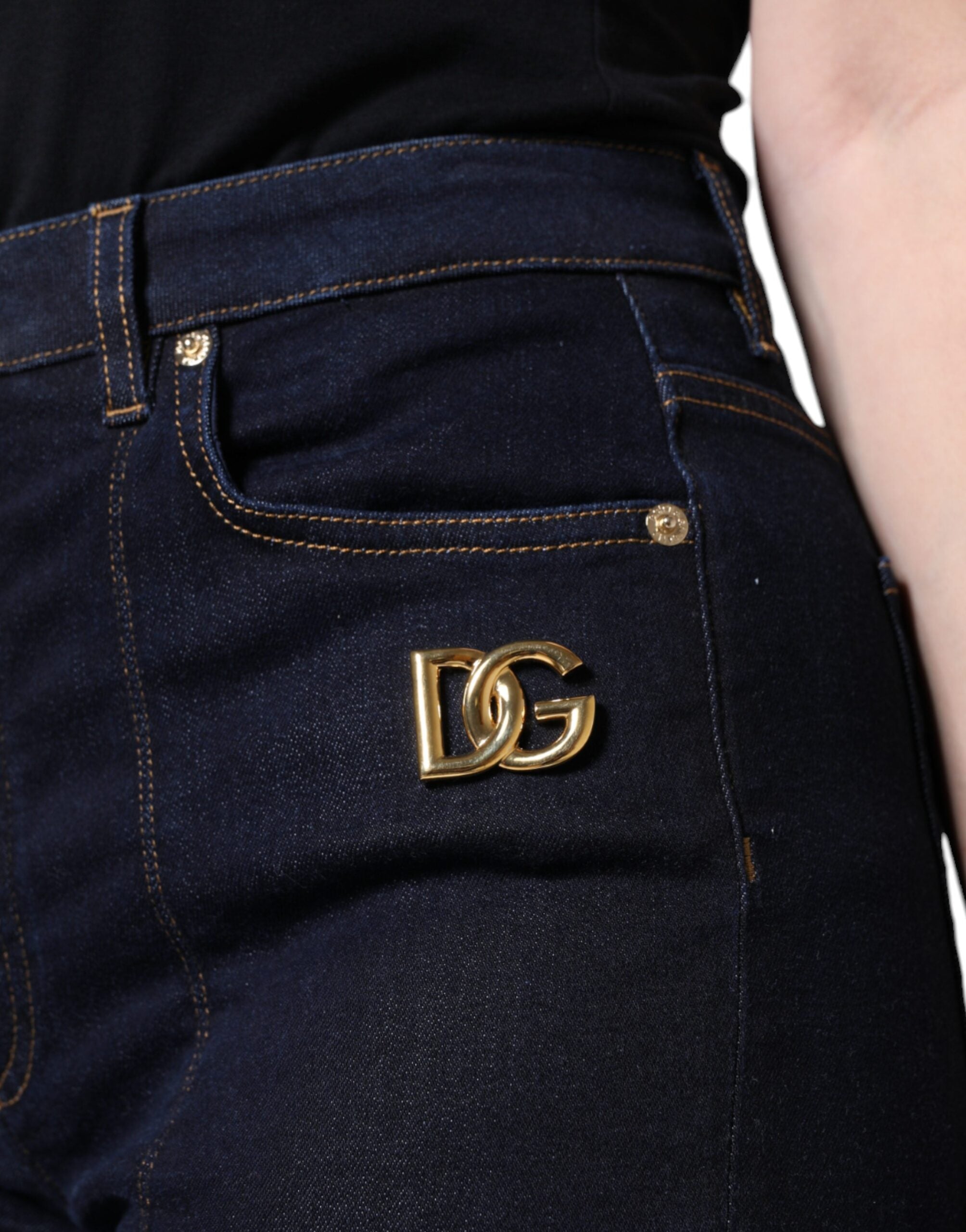 Dolce & Gabbana Black Cotton Blend Skinny Denim Jeans -   -  Dolce & Gabbana.