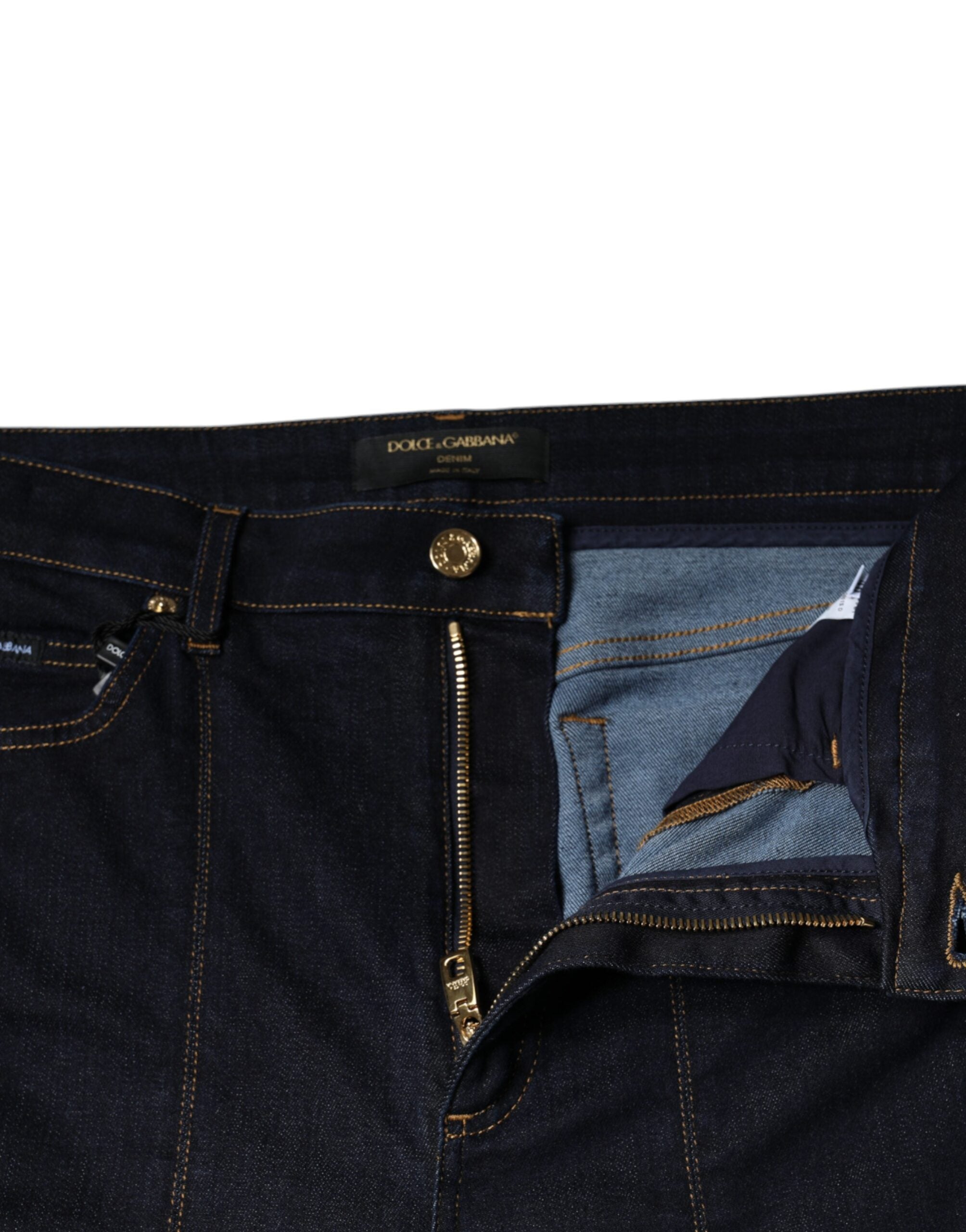 Dolce & Gabbana Black Cotton Blend Skinny Denim Jeans -   -  Dolce & Gabbana.
