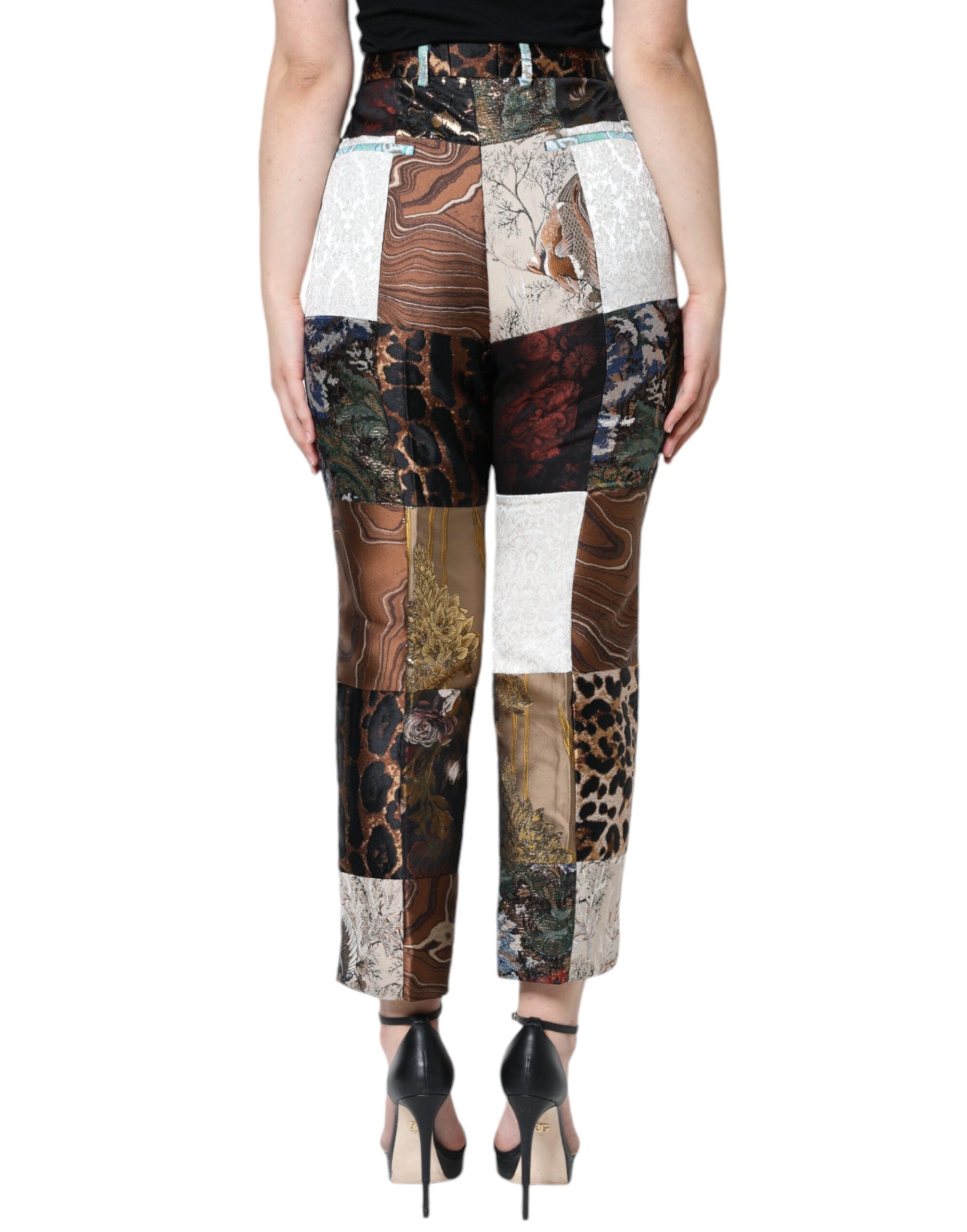 Dolce & Gabbana Multicolor Patchwork Jacquard High Waist Pants -   -  Dolce & Gabbana.