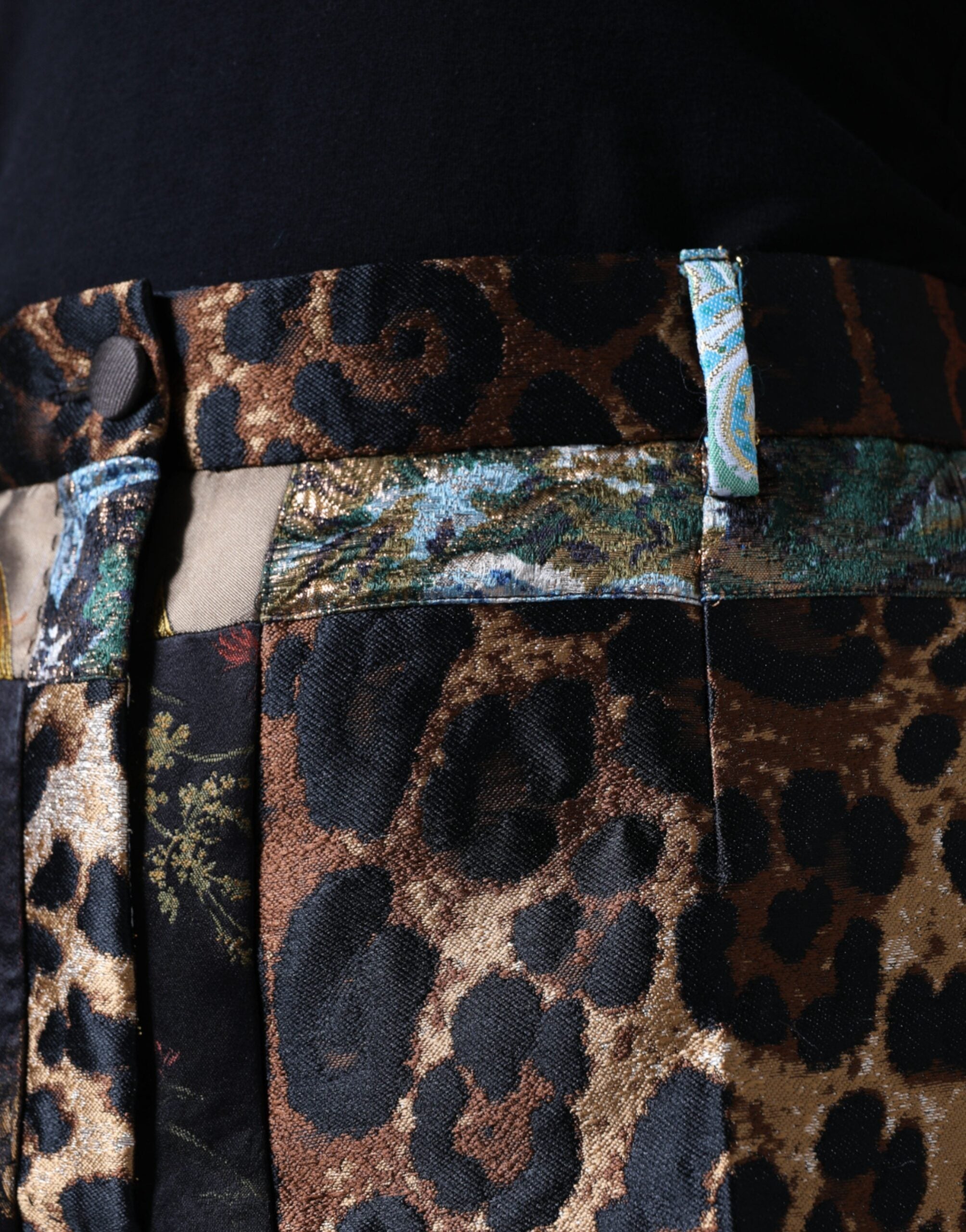 Dolce & Gabbana Multicolor Patchwork Jacquard High Waist Pants -   -  Dolce & Gabbana.