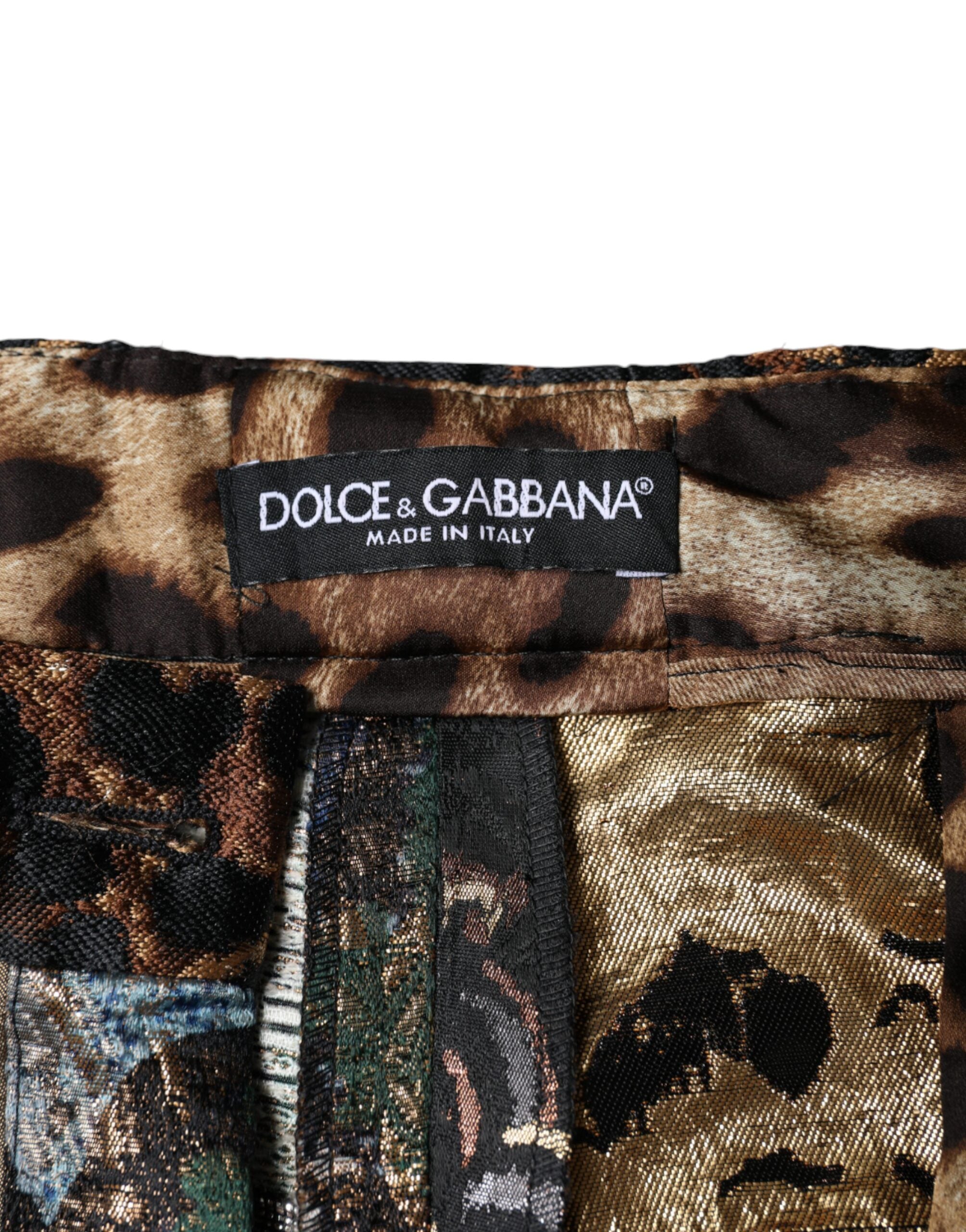 Dolce & Gabbana Multicolor Patchwork Jacquard High Waist Pants -   -  Dolce & Gabbana.