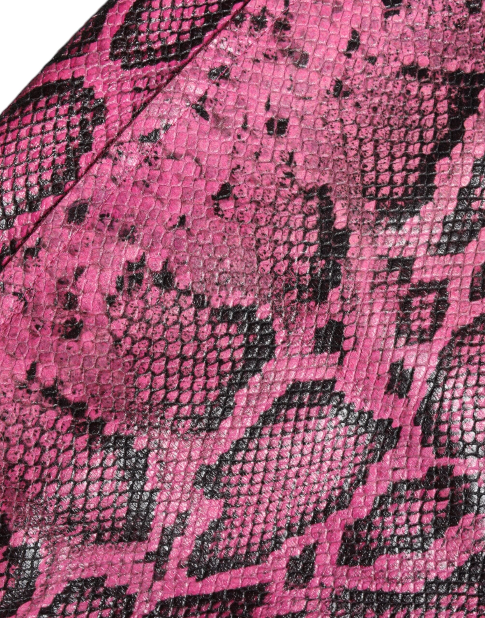 Dolce & Gabbana Pink Leather High Waist Hot Pants Shorts -   -  Dolce & Gabbana.