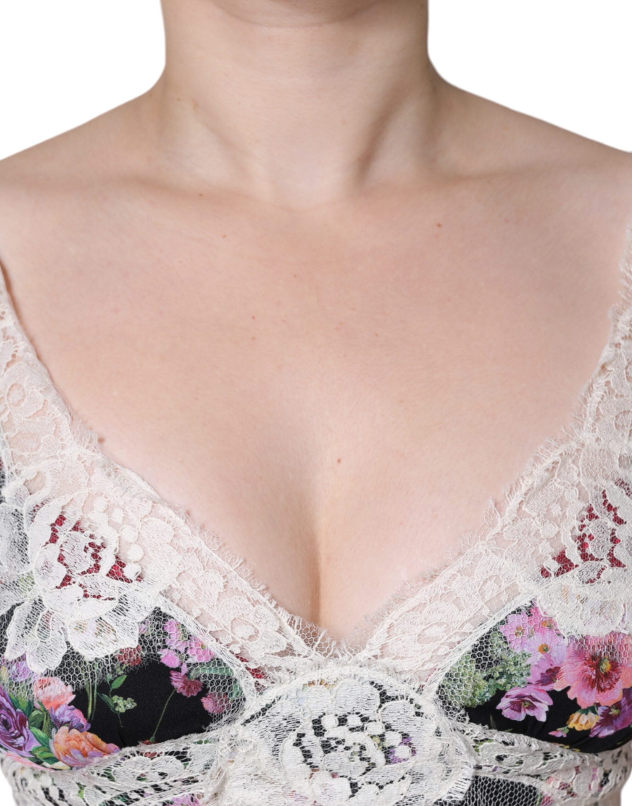 Dolce & Gabbana Black Floral Lace Short Sleeves Blouse Top -   -  Dolce & Gabbana.