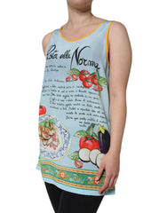 Dolce & Gabbana Multicolor Pasta Alla Norma Print Tank Top -   -  Dolce & Gabbana.