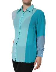 Dolce & Gabbana Multicolor Long Sleeve Button Blouse Top -   -  Dolce & Gabbana.