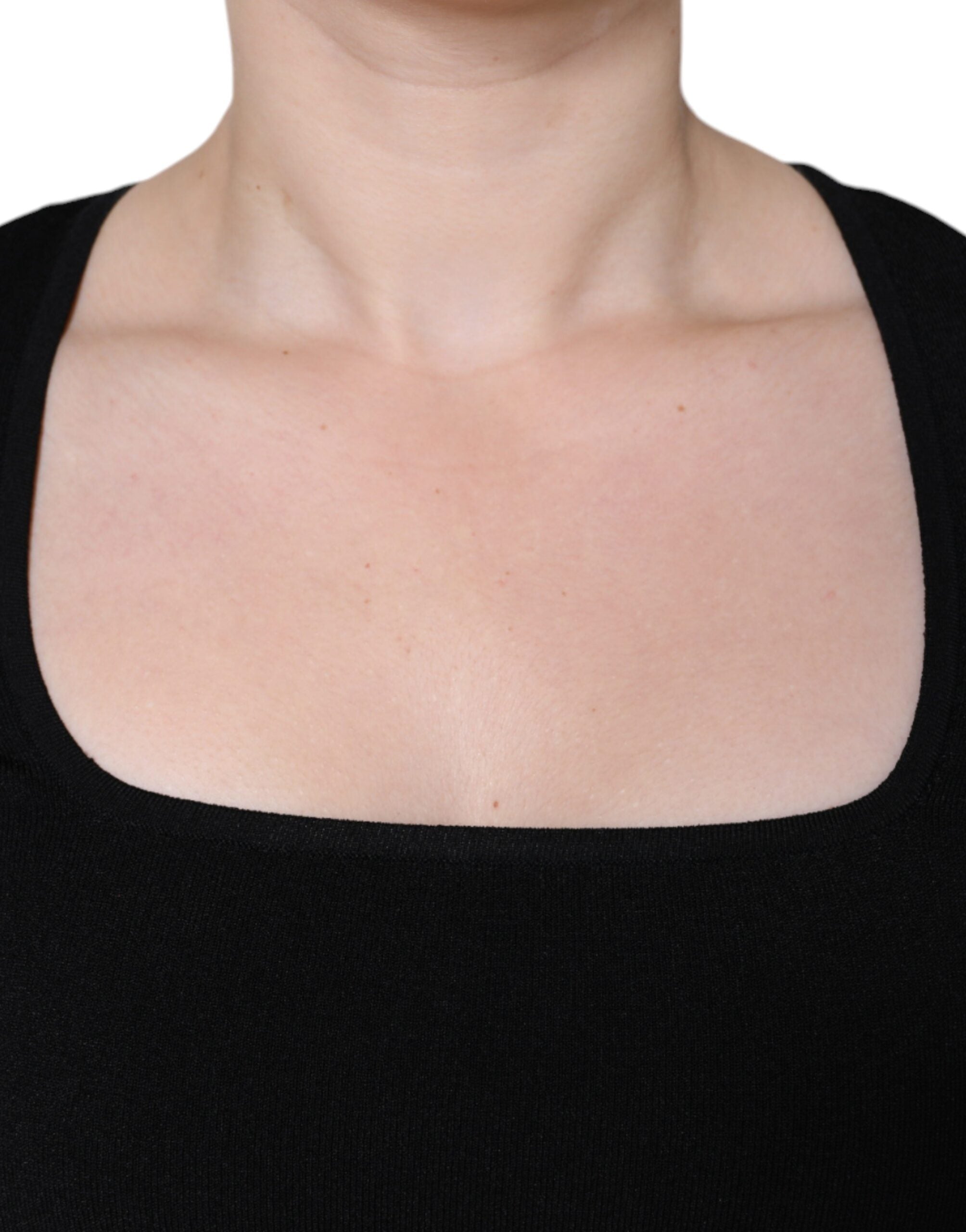 Dolce & Gabbana Black Long Sleeves Blouse Square Neck Top -   -  Dolce & Gabbana.