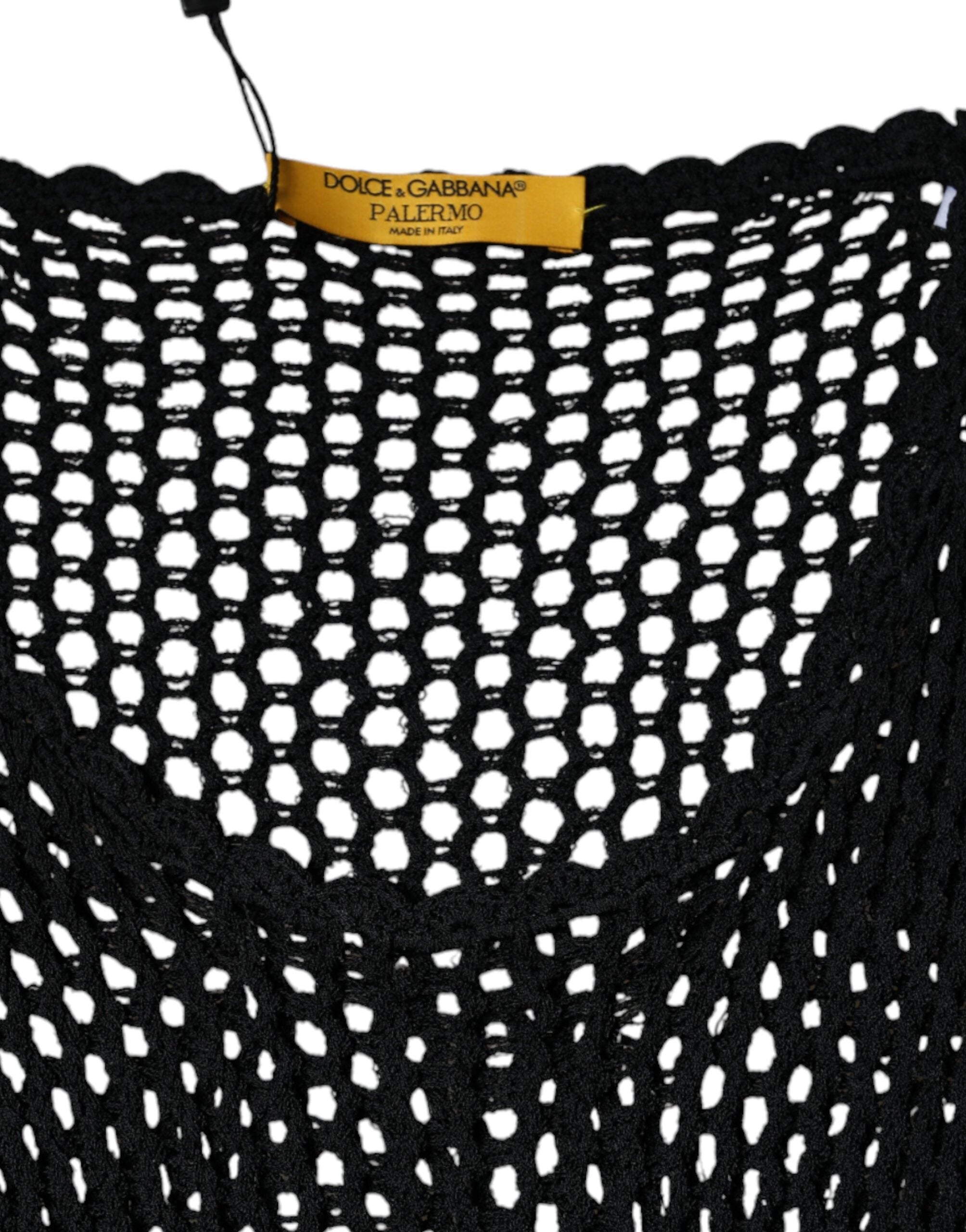 Dolce & Gabbana Black Mesh See Through Sleeveless Tank Top -   -  Dolce & Gabbana.