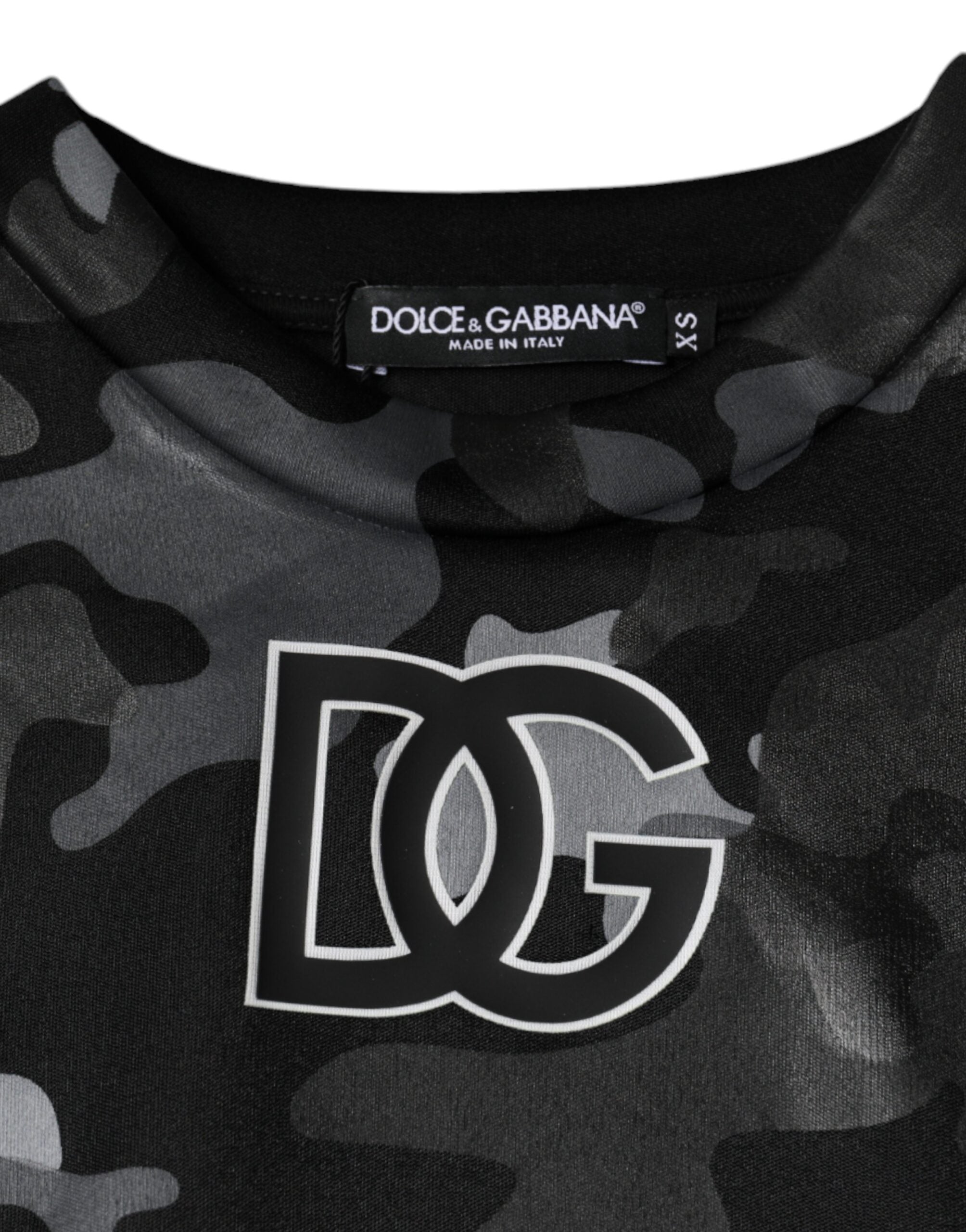 Dolce & Gabbana Black Camouflage Round Neck Sweatshirt Sweater -   -  Dolce & Gabbana.