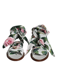 Dolce & Gabbana Multicolor Floral Print Ankle Wrap Sandals Shoes -   -  Dolce & Gabbana.