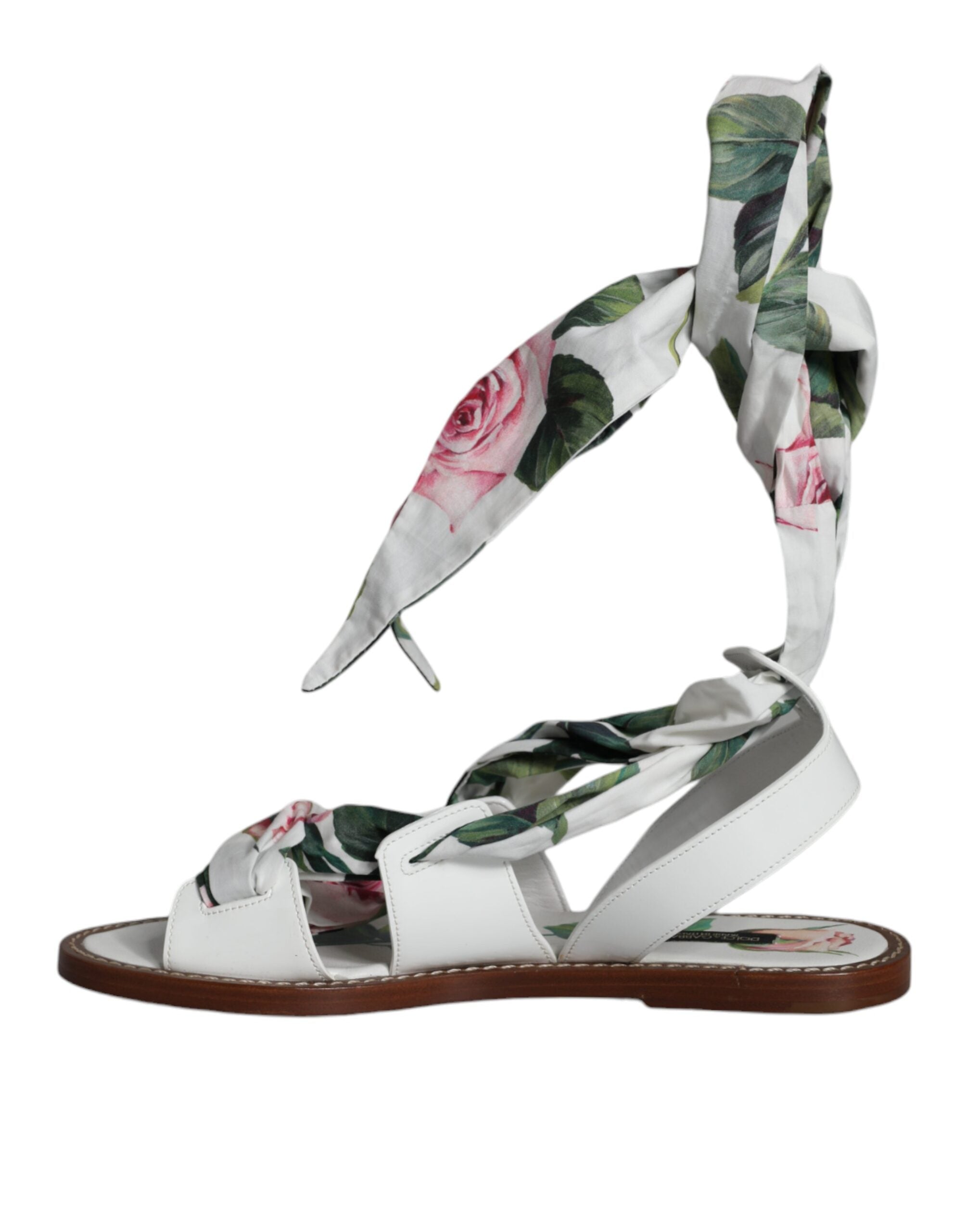 Dolce & Gabbana Multicolor Floral Print Ankle Wrap Sandals Shoes -   -  Dolce & Gabbana.
