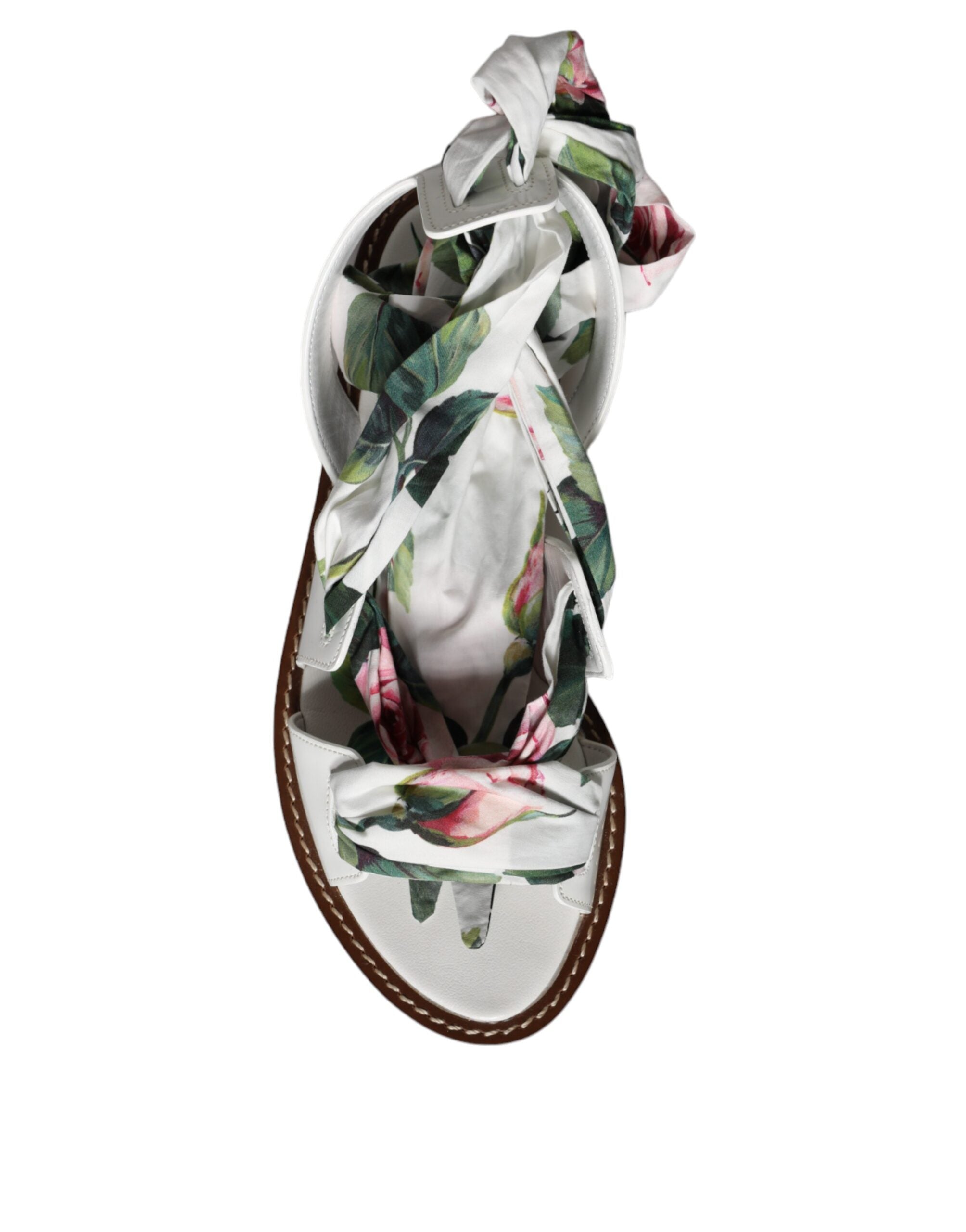 Dolce & Gabbana Multicolor Floral Print Ankle Wrap Sandals Shoes -   -  Dolce & Gabbana.