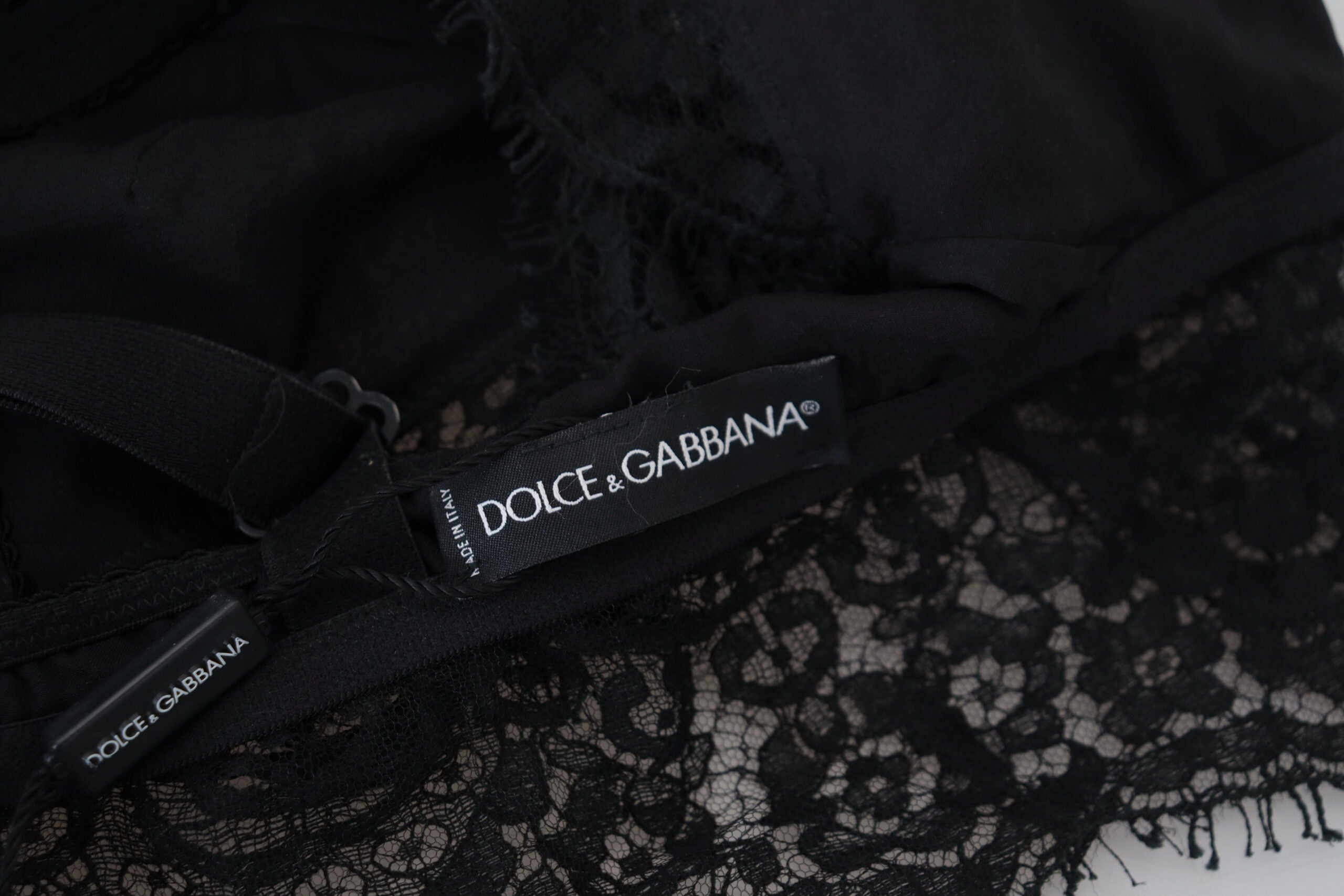 Dolce & Gabbana Black Floral Lace Stretch Bralette Underwear -   -  Dolce & Gabbana.