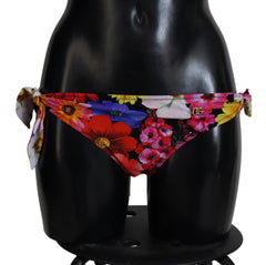 Dolce & Gabbana Black Floral Print Swimsuit Bikini Bottom Swimwear -   -  Dolce & Gabbana.