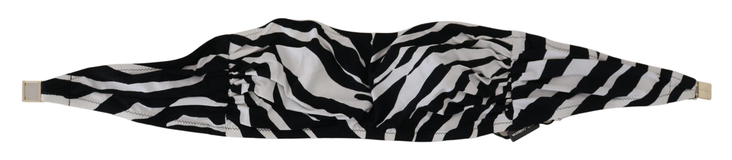 Dolce & Gabbana Black White Zebra Bandeau Swimwear Bikini Top -   -  Dolce & Gabbana.