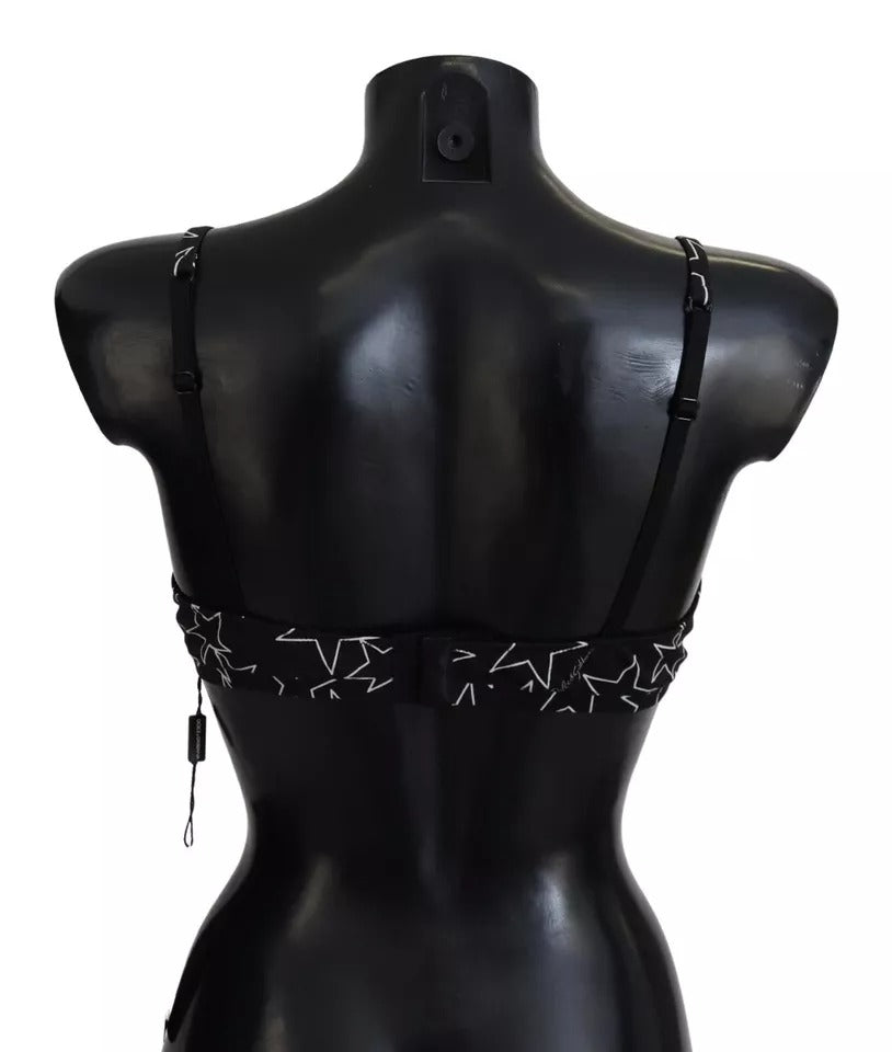 Dolce & Gabbana Black Millennials Star Non Wire Cotton Bra Underwear -   -  Dolce & Gabbana.