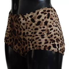 Dolce & Gabbana Brown Leopard Print Swimsuit Swimwear Bikini Bottom -   -  Dolce & Gabbana.